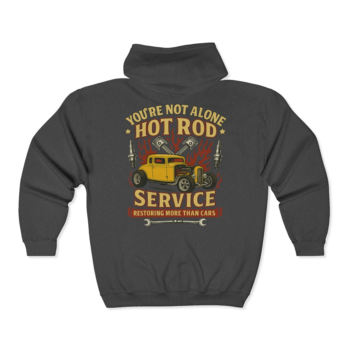 Hot Rod Full Zip Up Hoodie