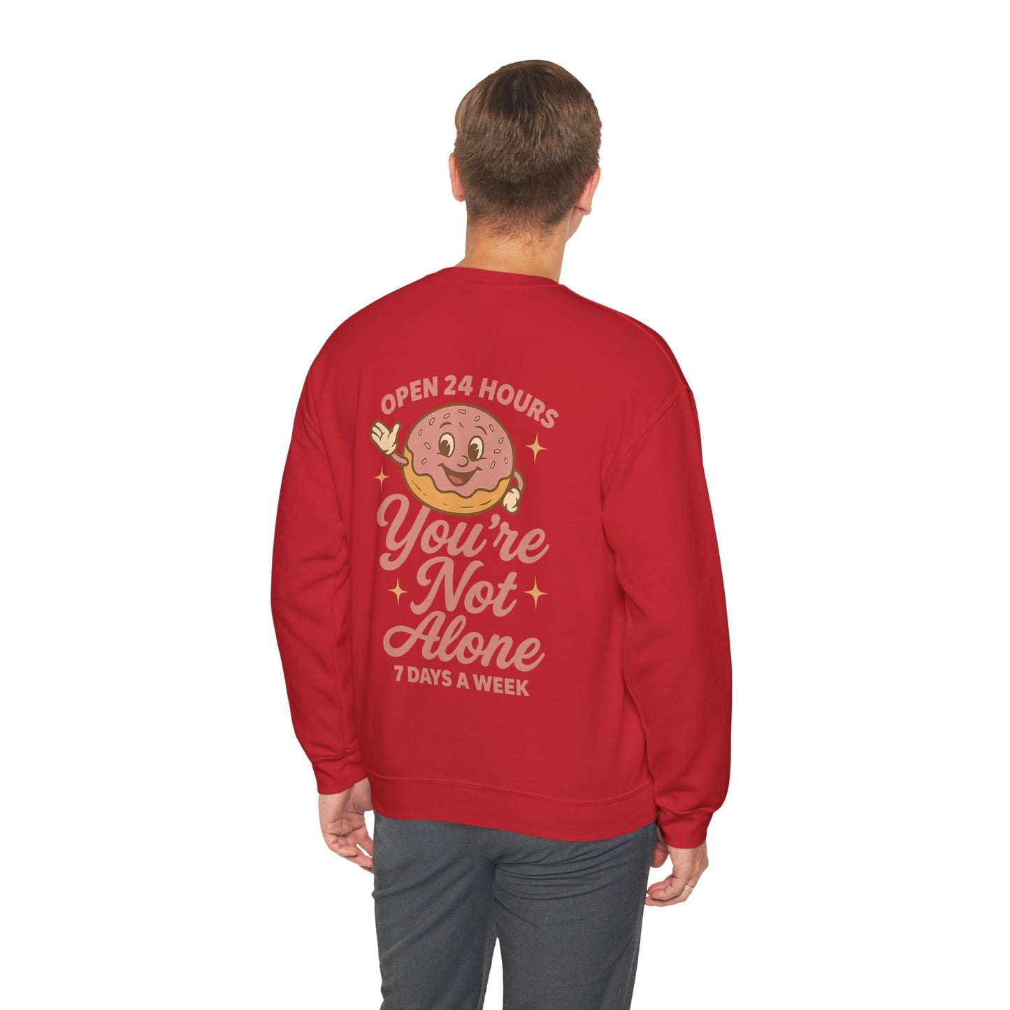 Open 24 Hours Crewneck Sweatshirt - Donut Edition