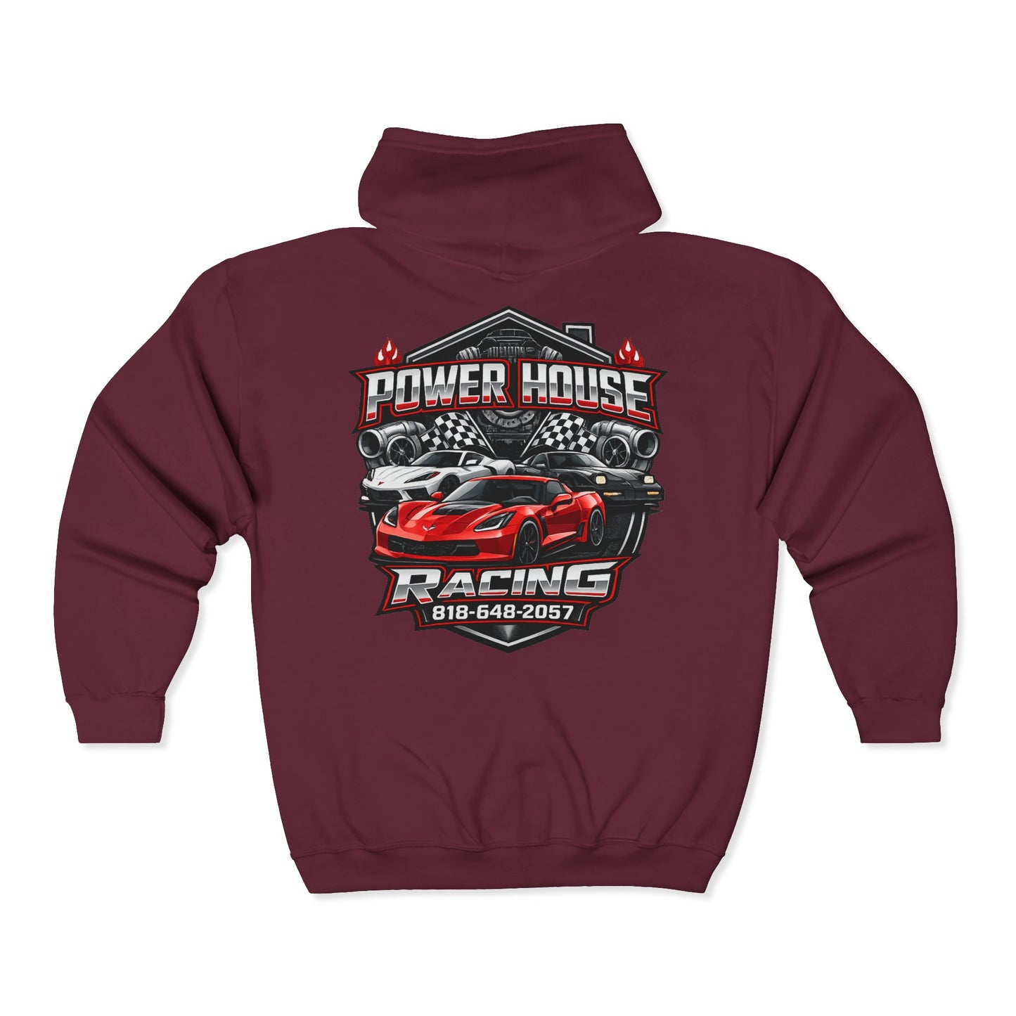 Power House Racing Full Zip Up Hoodie (Variant 2)