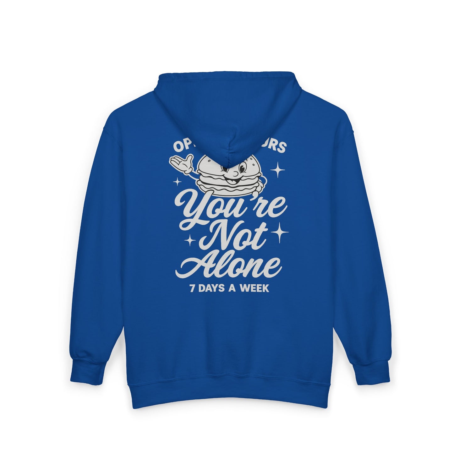 Open 24 Hours Full Zip Up Hoodie