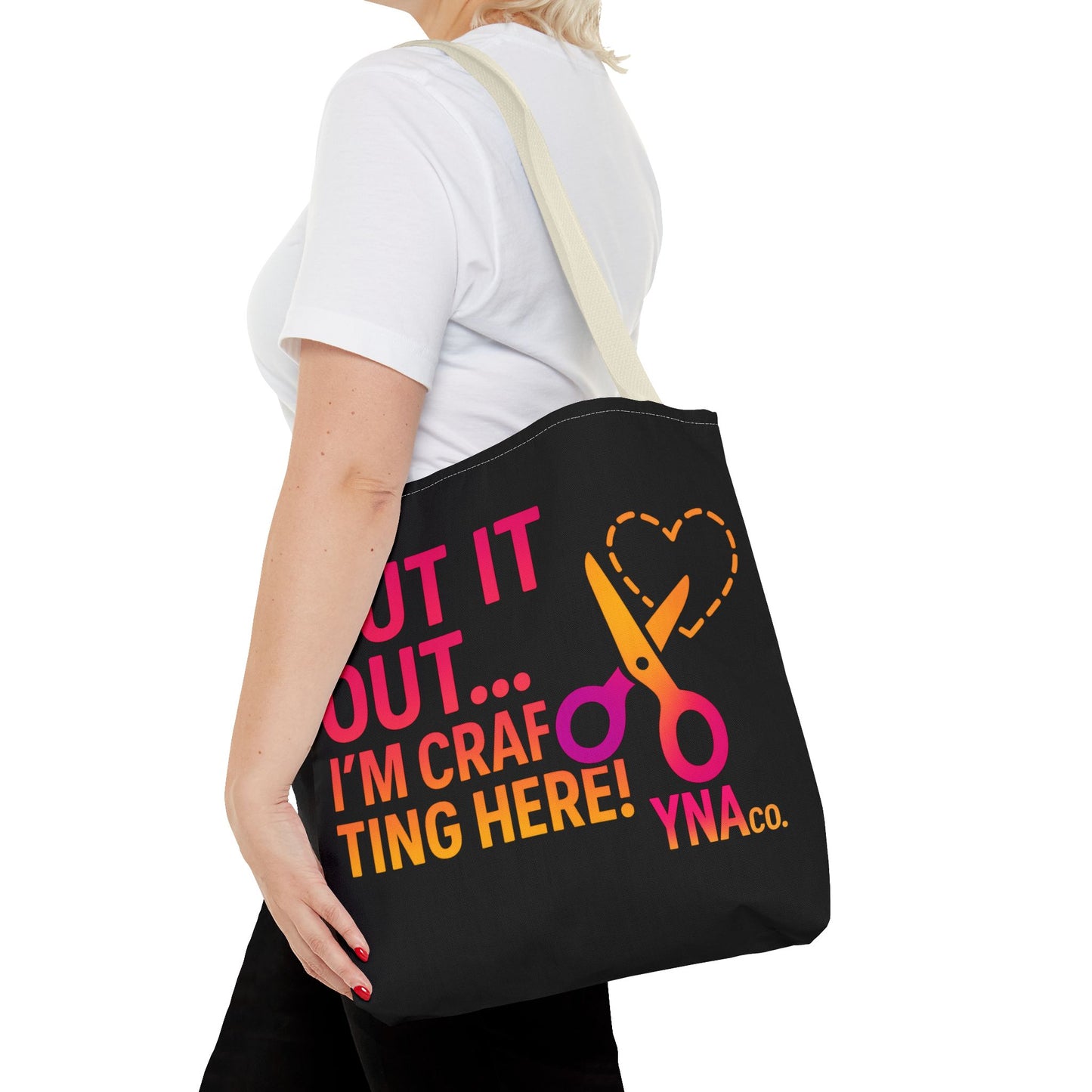 You're Not Alone Tote Bag – Crafting Edition (Black)