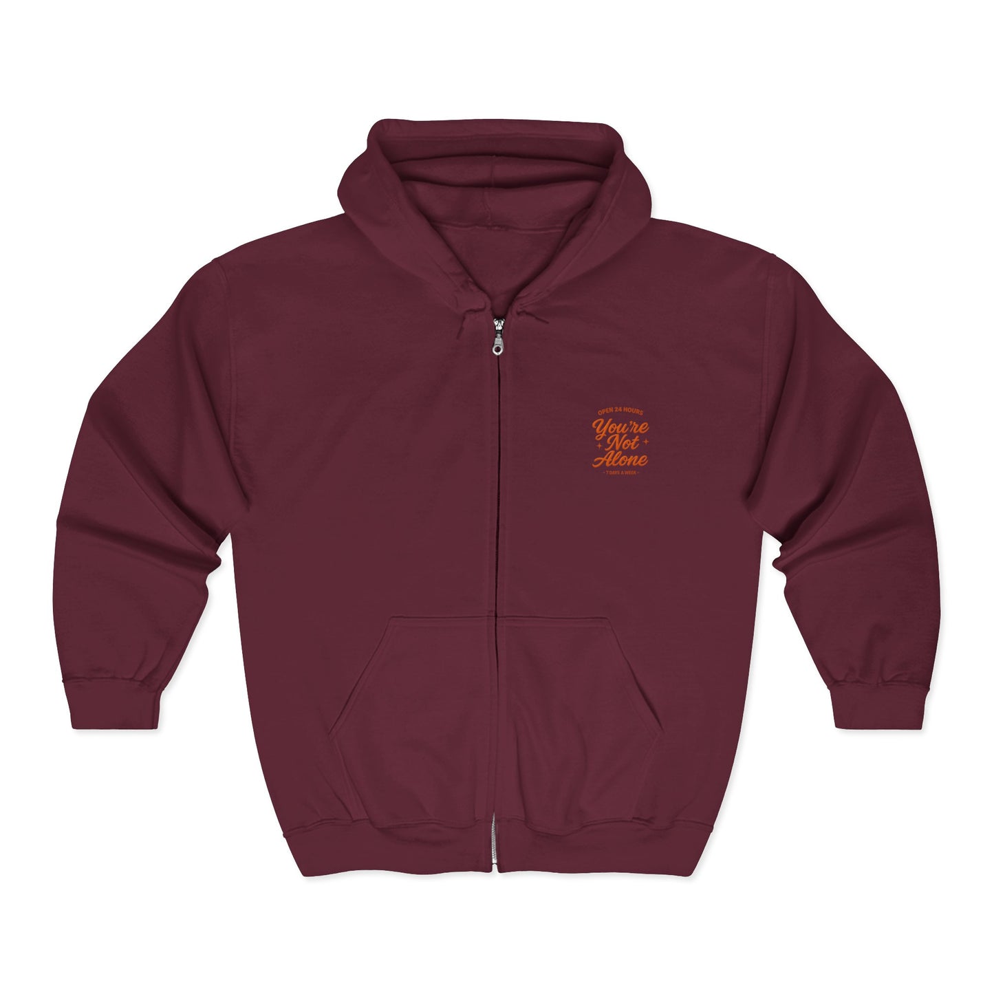 Open 24 Hours Full Zip Up Hoodie (Variant 3)