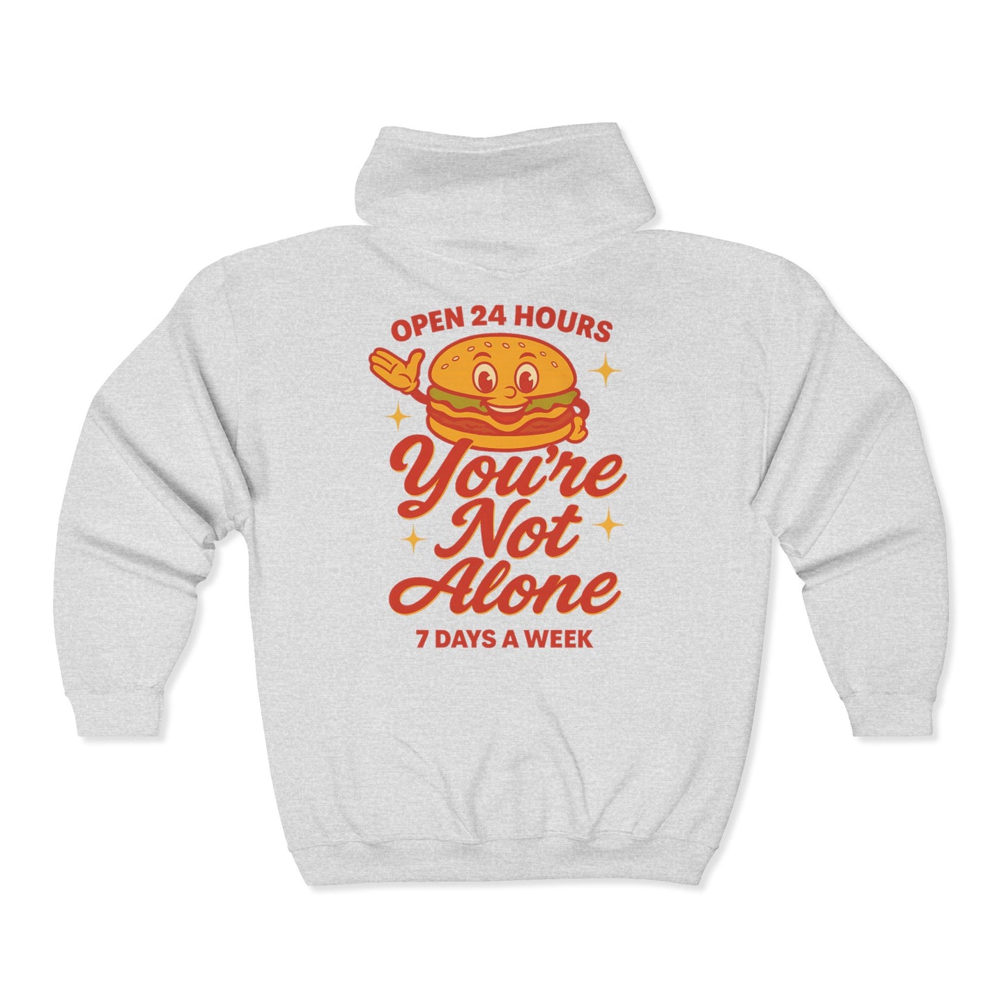 Open 24 Hours Full Zip Up Hoodie (Variant 2)