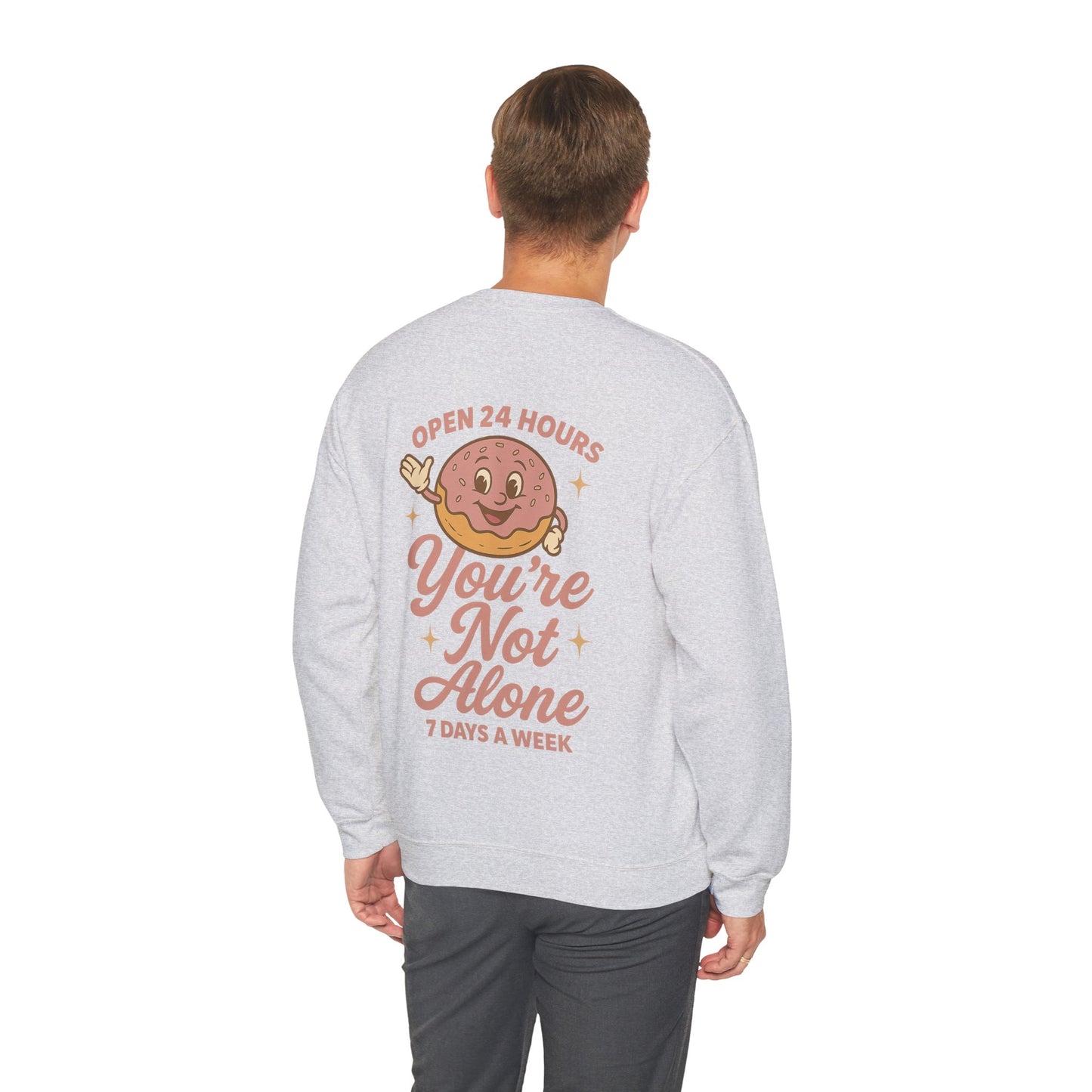 Open 24 Hours Crewneck Sweatshirt - Donut Edition