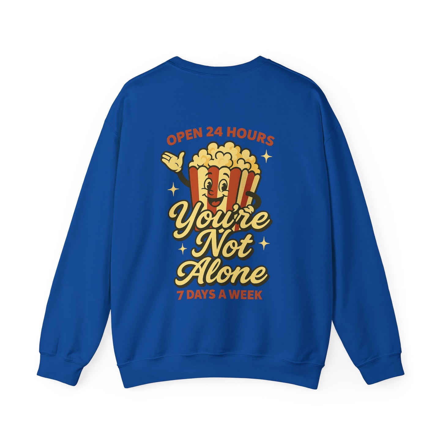 Open 24 Hours Crewneck Sweatshirt - Popcorn Edition