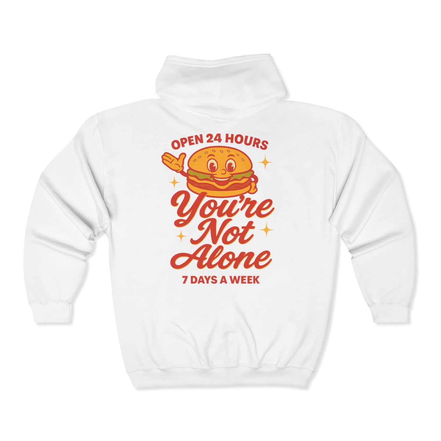 Open 24 Hours Full Zip Up Hoodie (Variant 2)