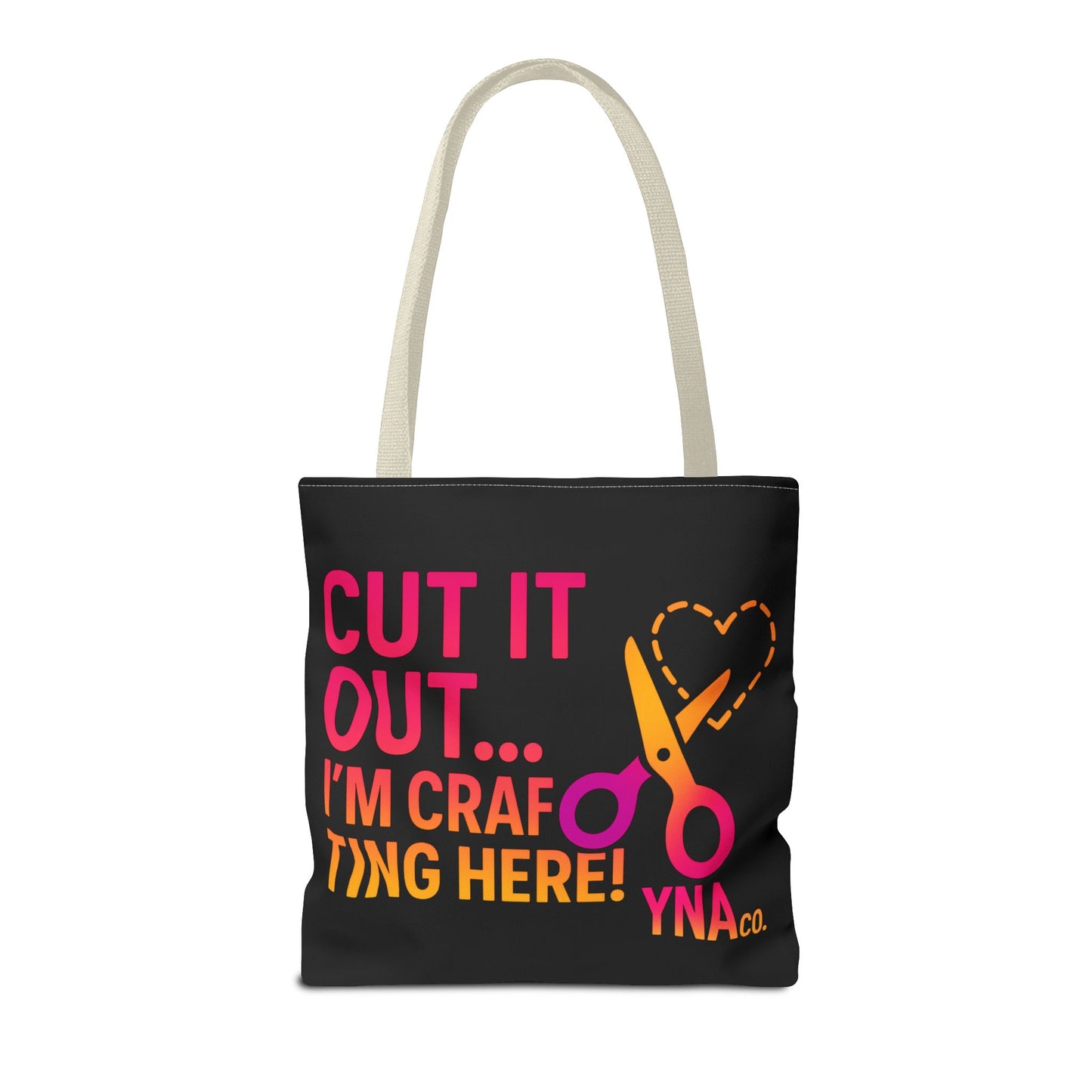 You're Not Alone Tote Bag – Crafting Edition (Black)