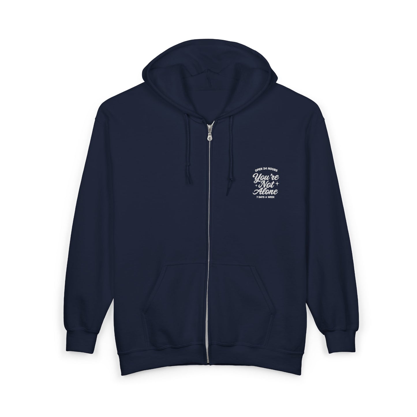 Open 24 Hours Full Zip Up Hoodie