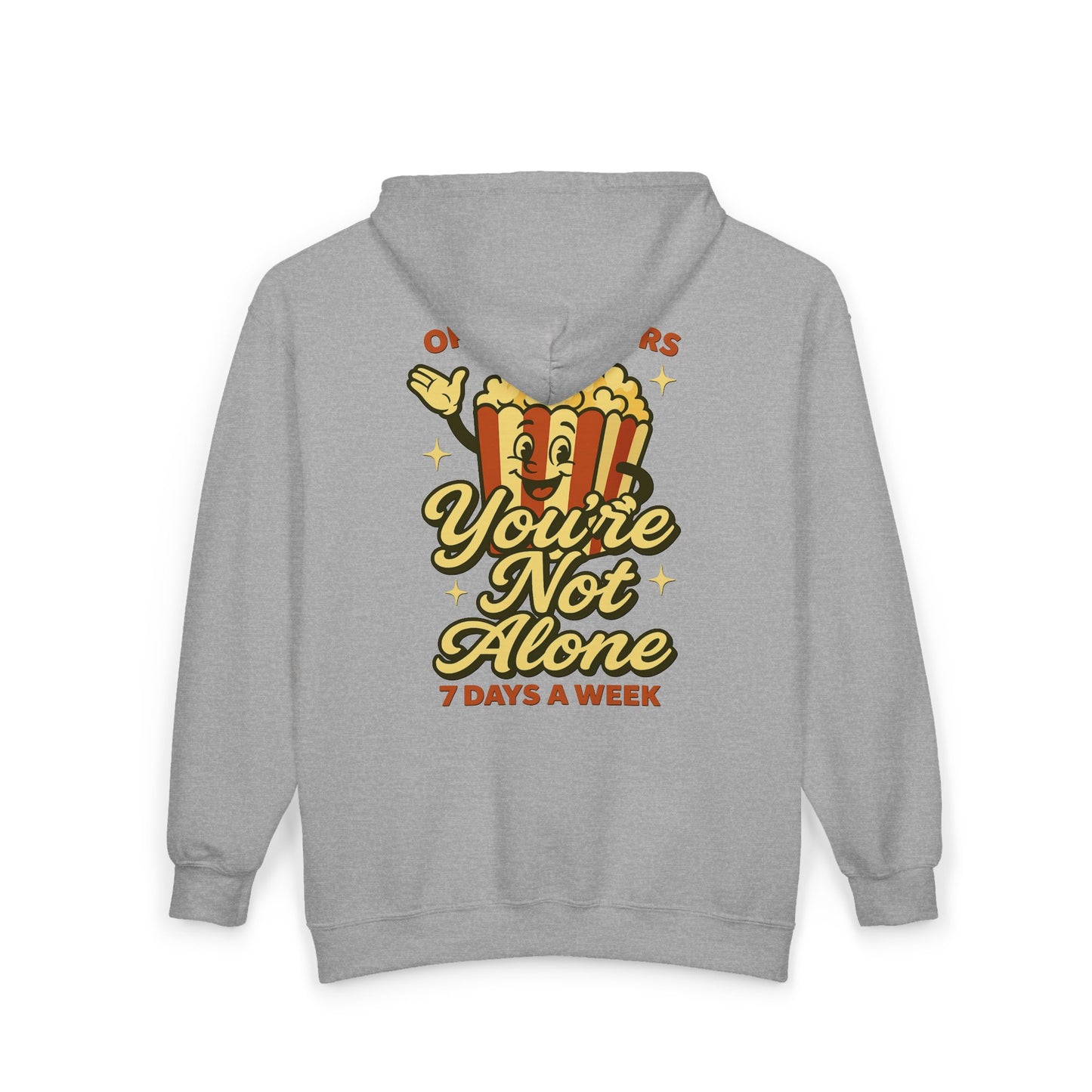 Open 24 Hours Full Zip Up Hoodie Popcorn Edition