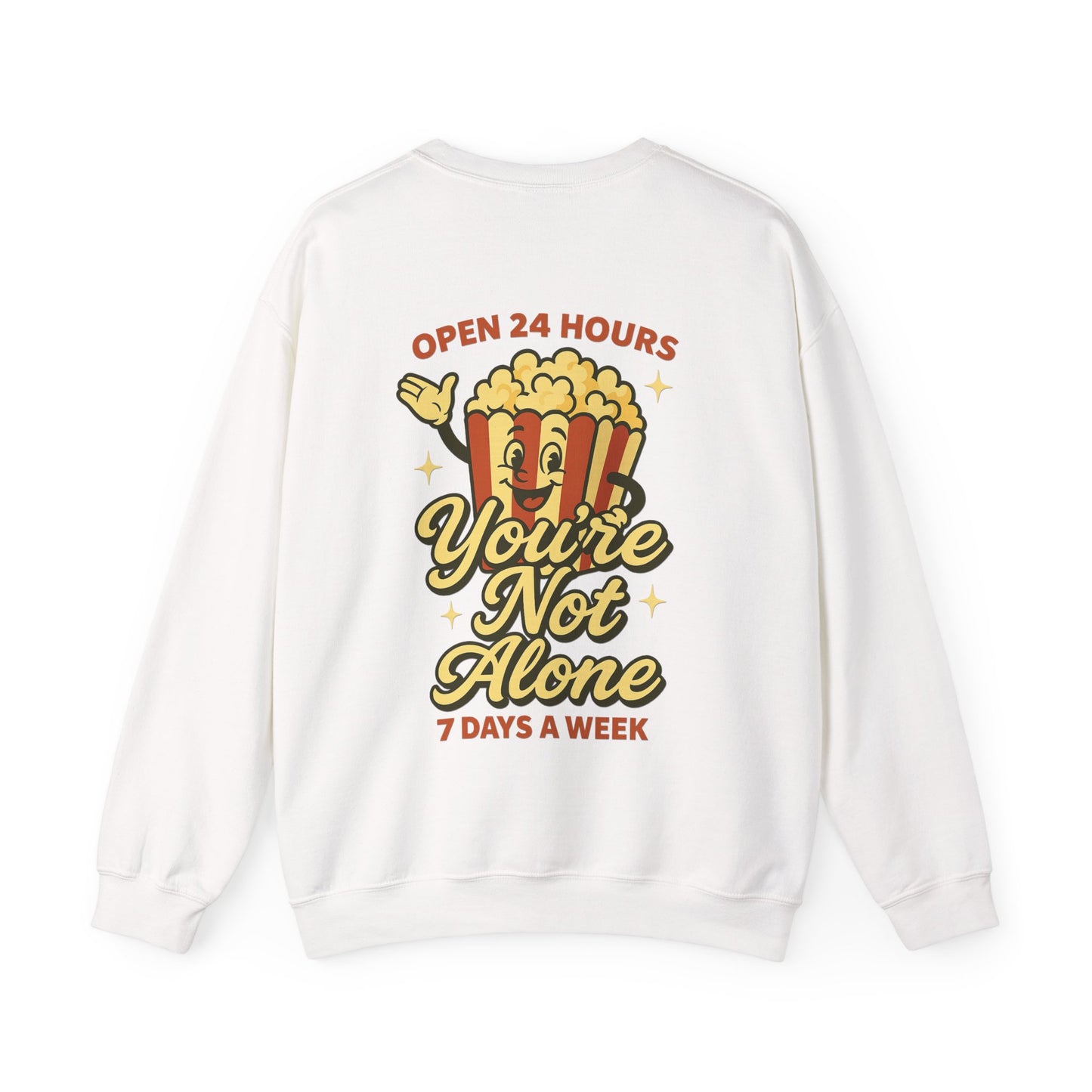 Open 24 Hours Crewneck Sweatshirt - Popcorn Edition