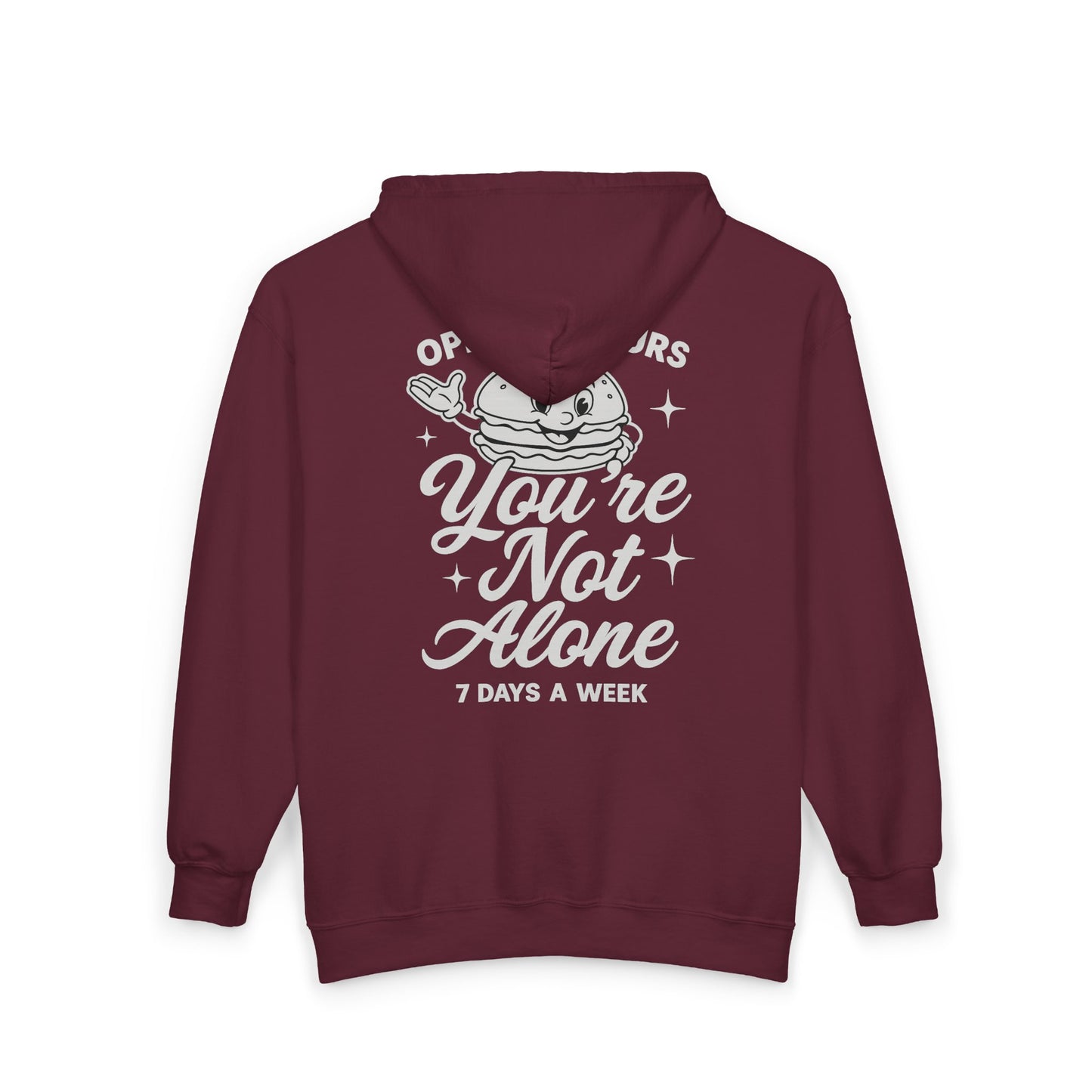 Open 24 Hours Full Zip Up Hoodie