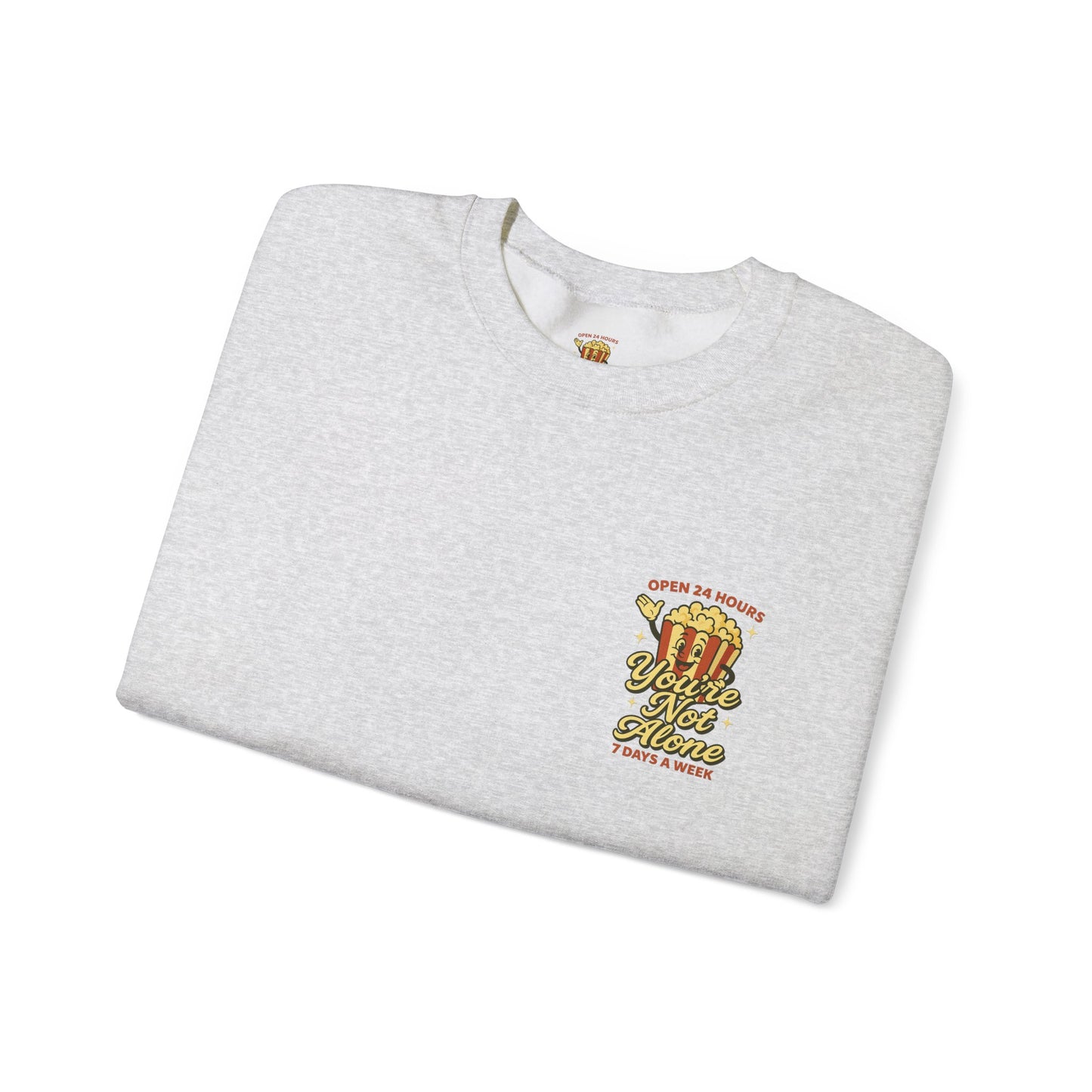 Open 24 Hours Crewneck Sweatshirt - Popcorn Edition