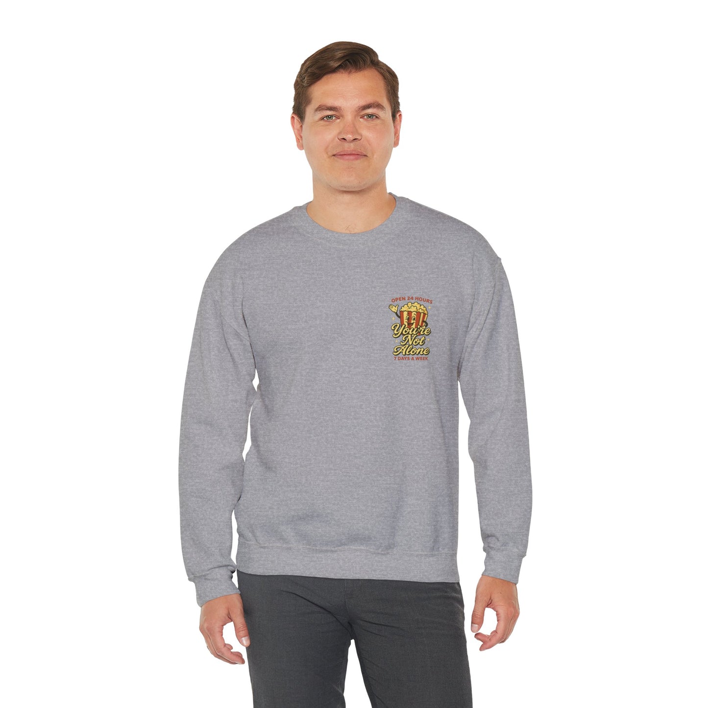 Open 24 Hours Crewneck Sweatshirt - Popcorn Edition