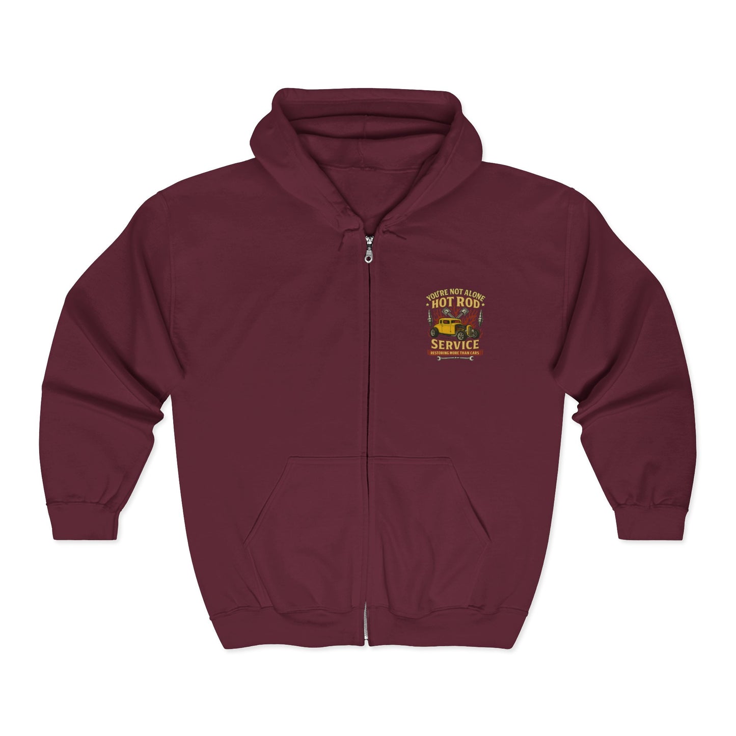 Hot Rod Full Zip Up Hoodie