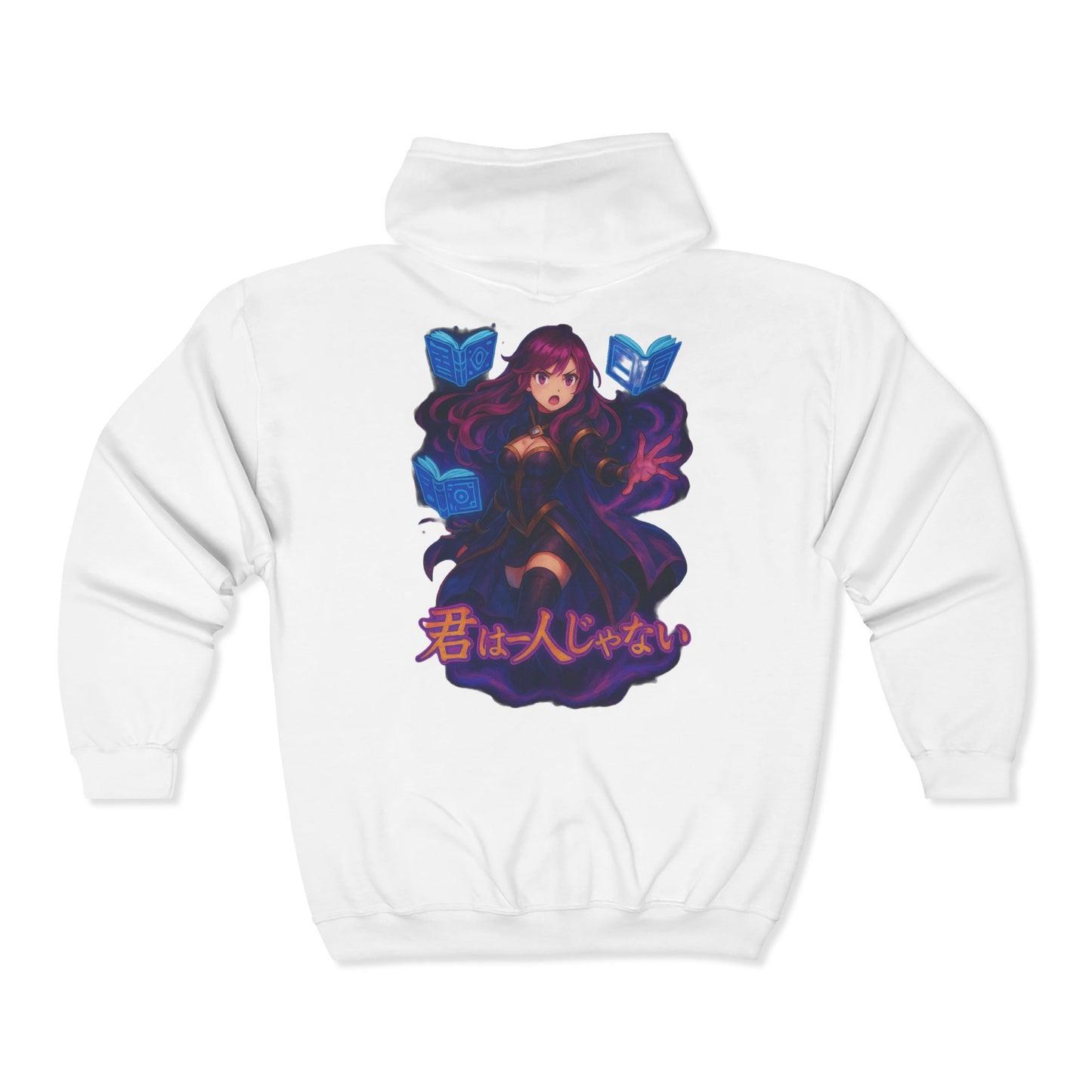 Anime Full Zip Up Hooded Sweatshirt