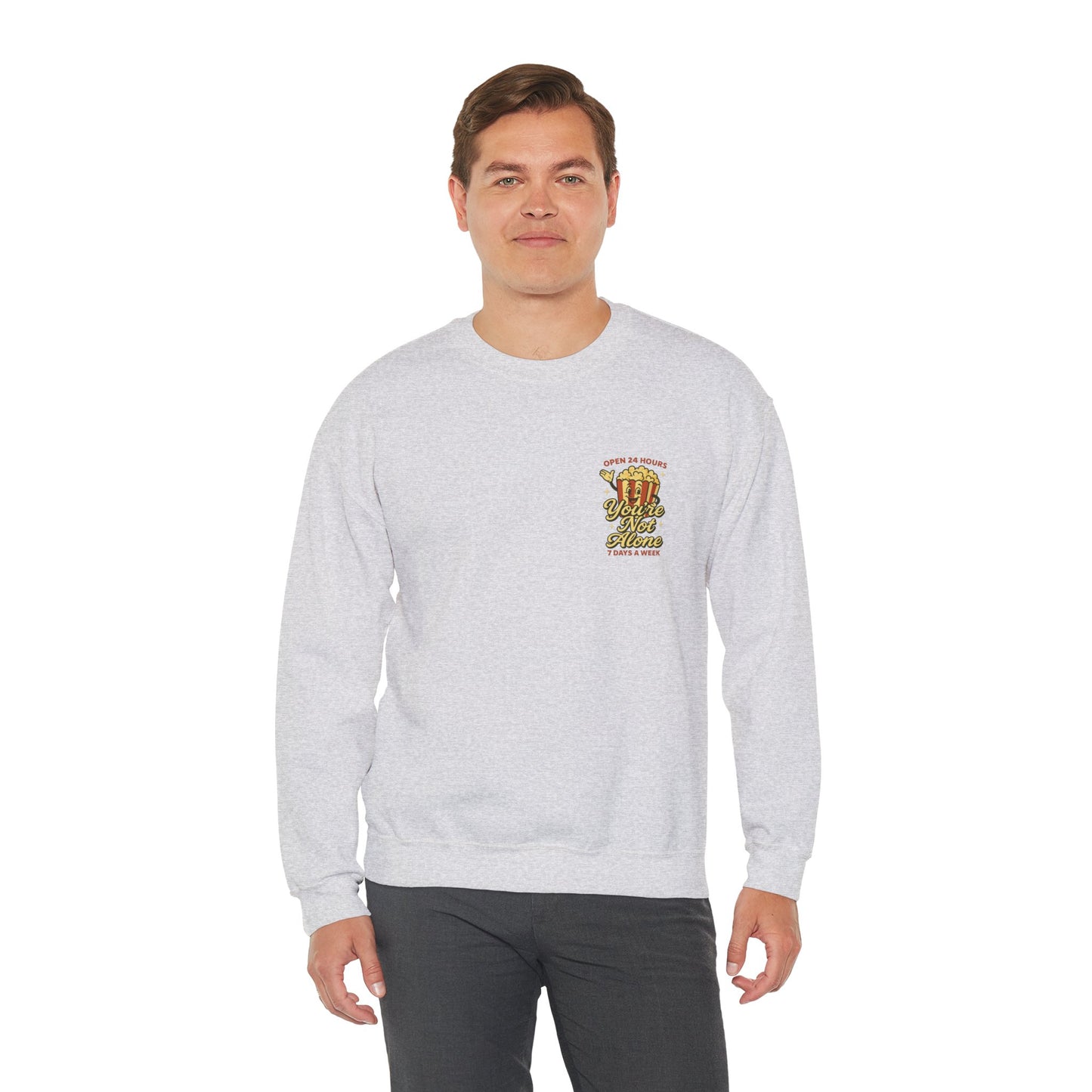 Open 24 Hours Crewneck Sweatshirt - Popcorn Edition