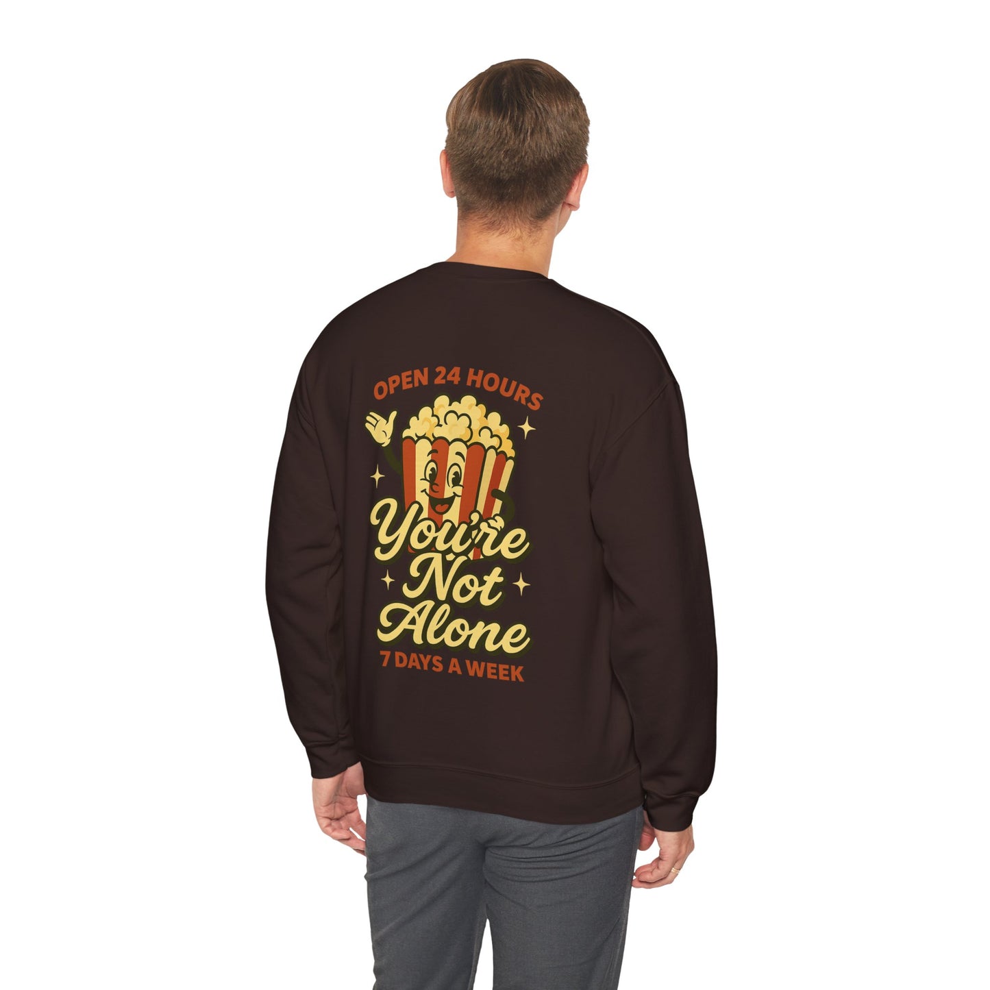 Open 24 Hours Crewneck Sweatshirt - Popcorn Edition