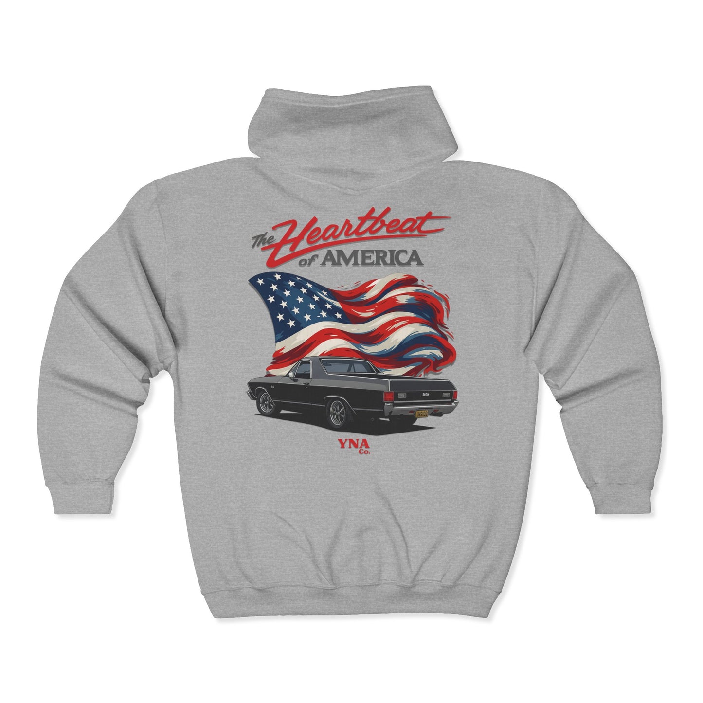 The Heartbeat of America II Full Zip Up Hoodie