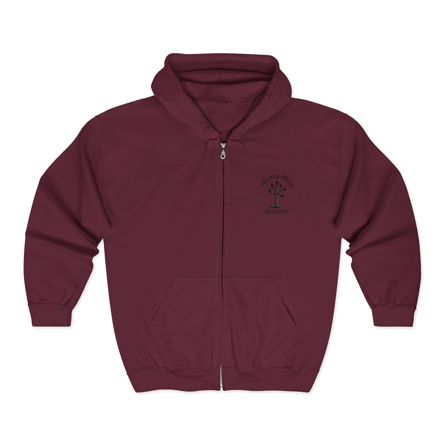 Locals Only Full Zip Up Hooded Sweatshirt