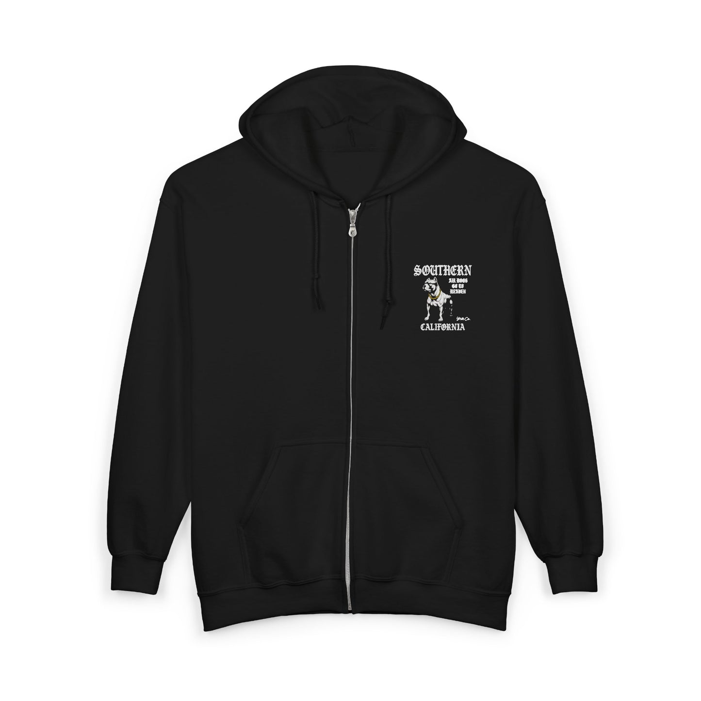 All Dogs Go 2 Heaven Full Zip Up Hoodie (Variant 2)