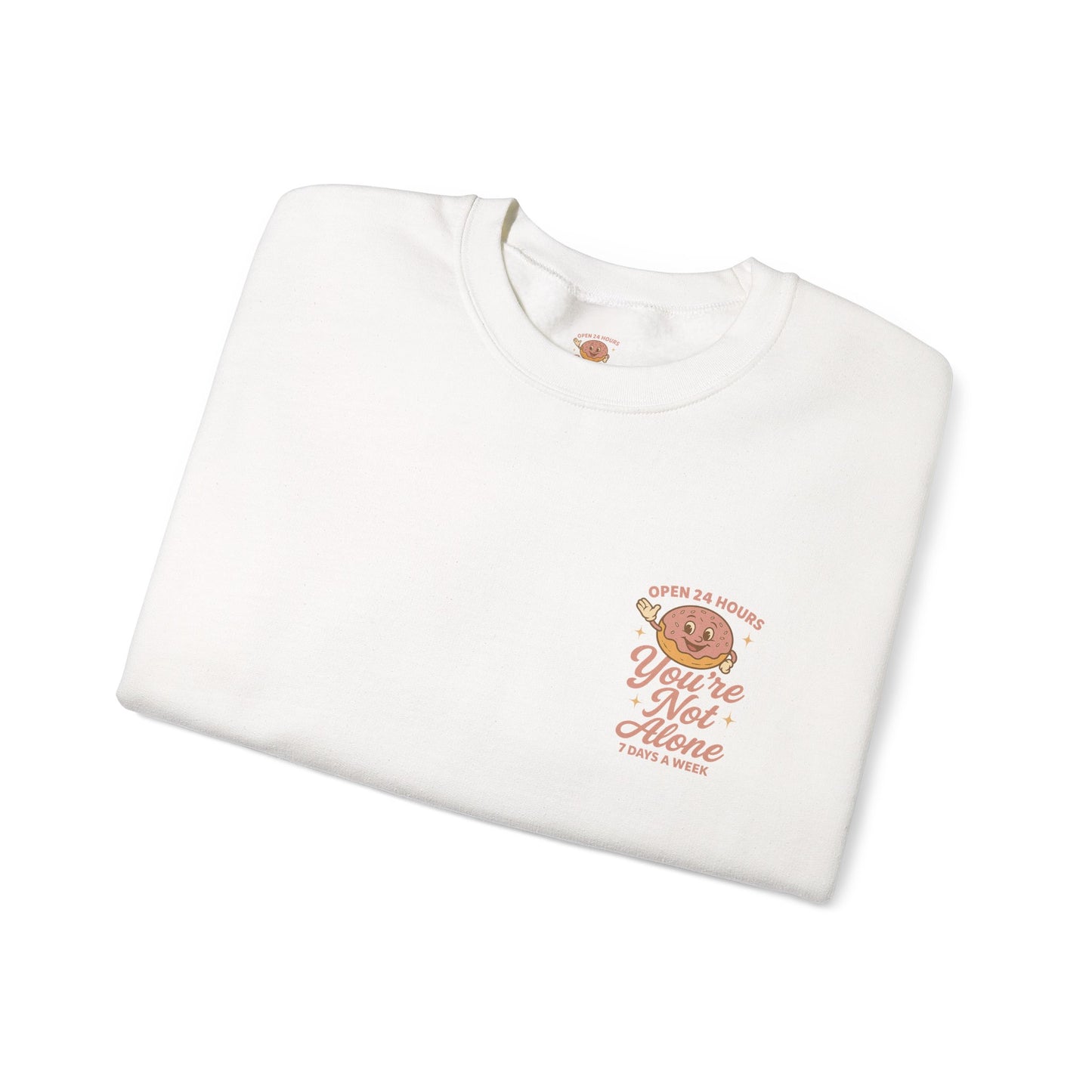 Open 24 Hours Crewneck Sweatshirt - Donut Edition
