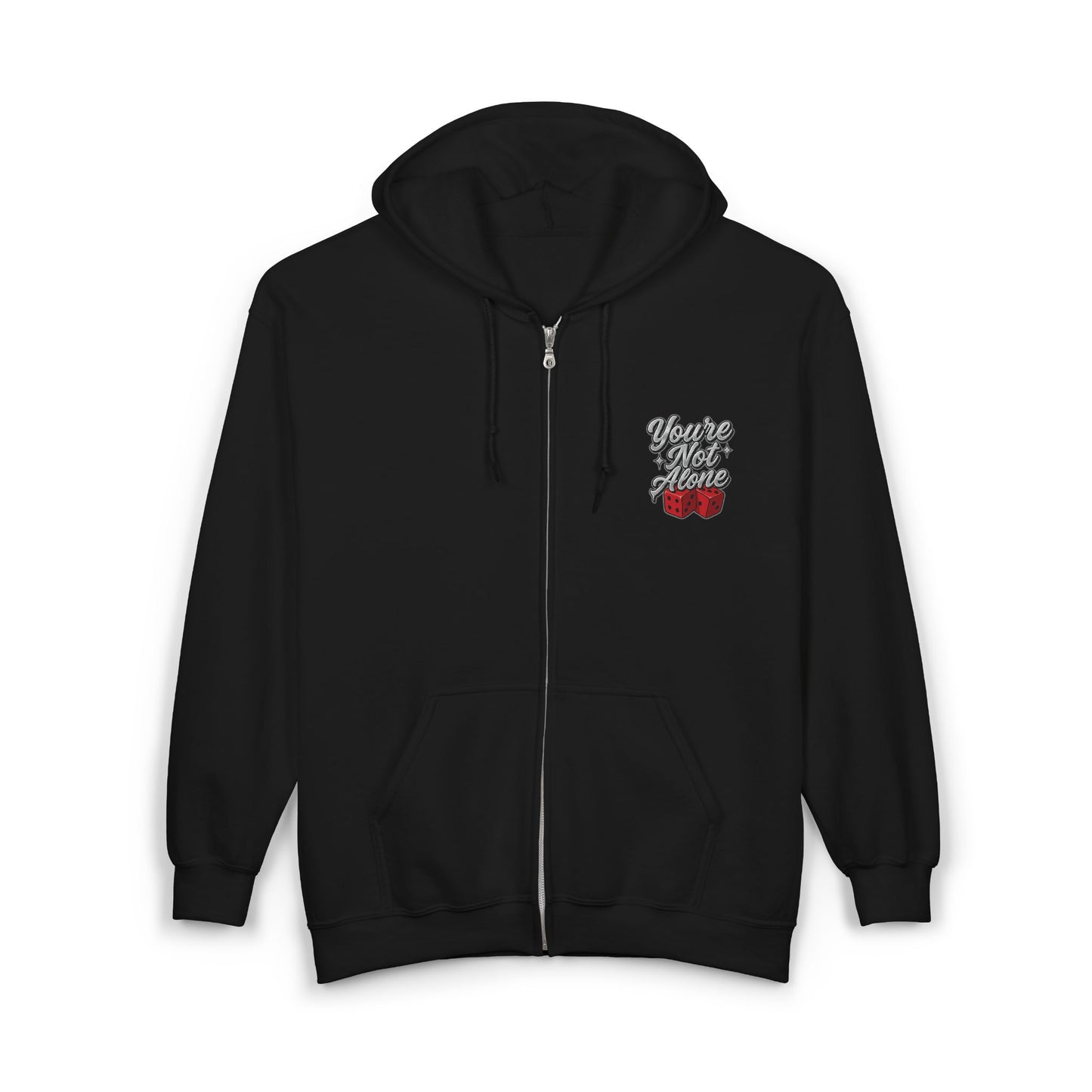 Dice Full Zip Up Hooded Sweatshirt