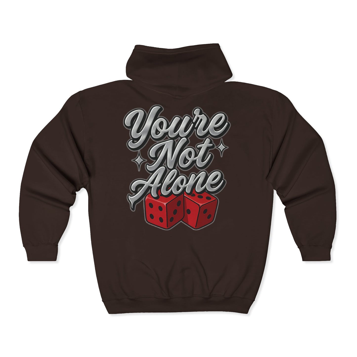 Dice Full Zip Up Hooded Sweatshirt