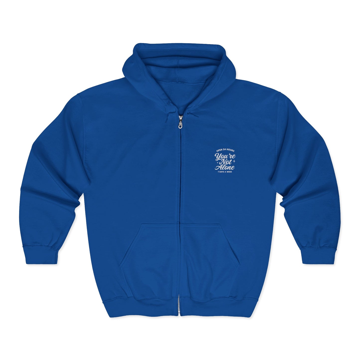 Open 24 Hours Full Zip Up Hoodie