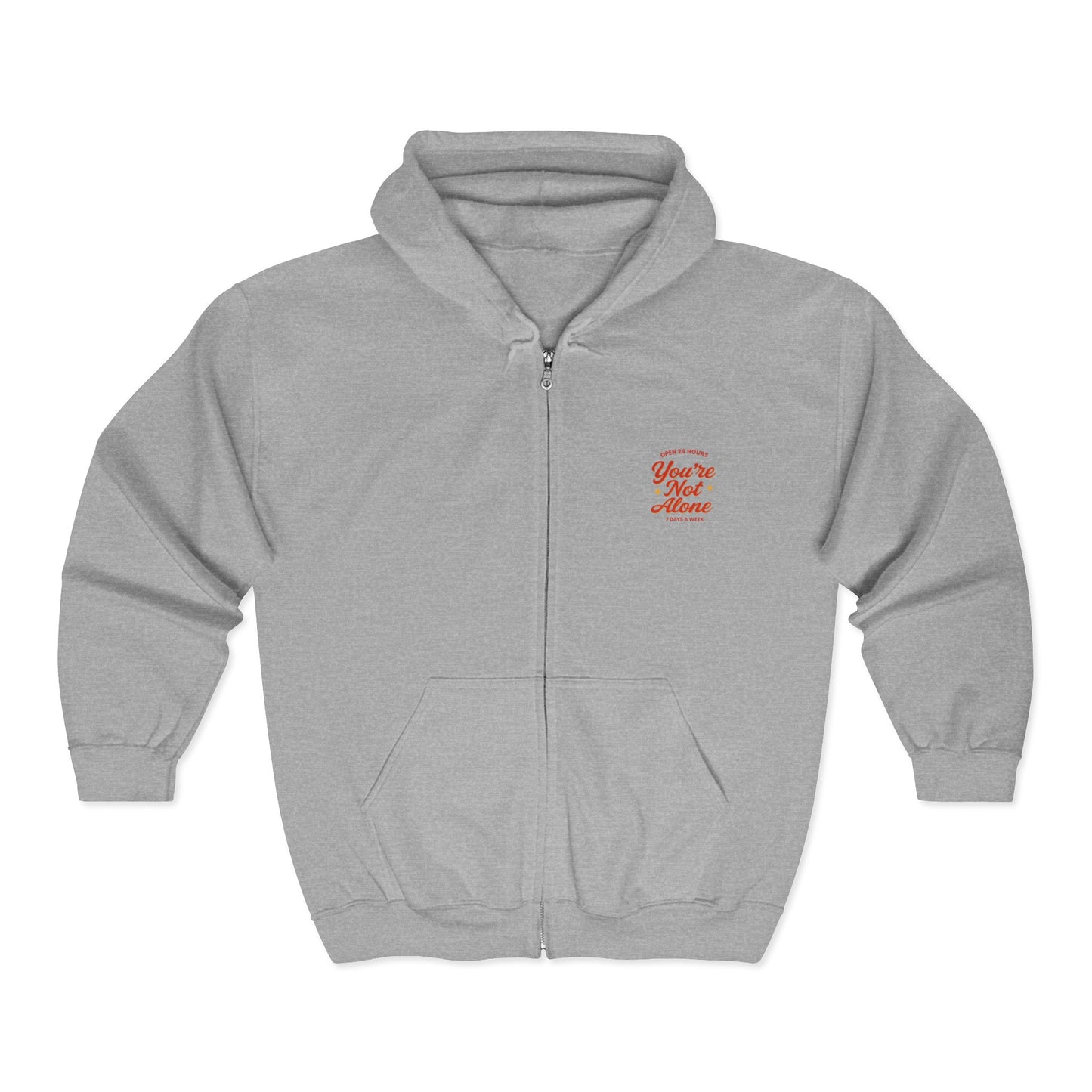 Open 24 Hours Full Zip Up Hoodie (Variant 2)