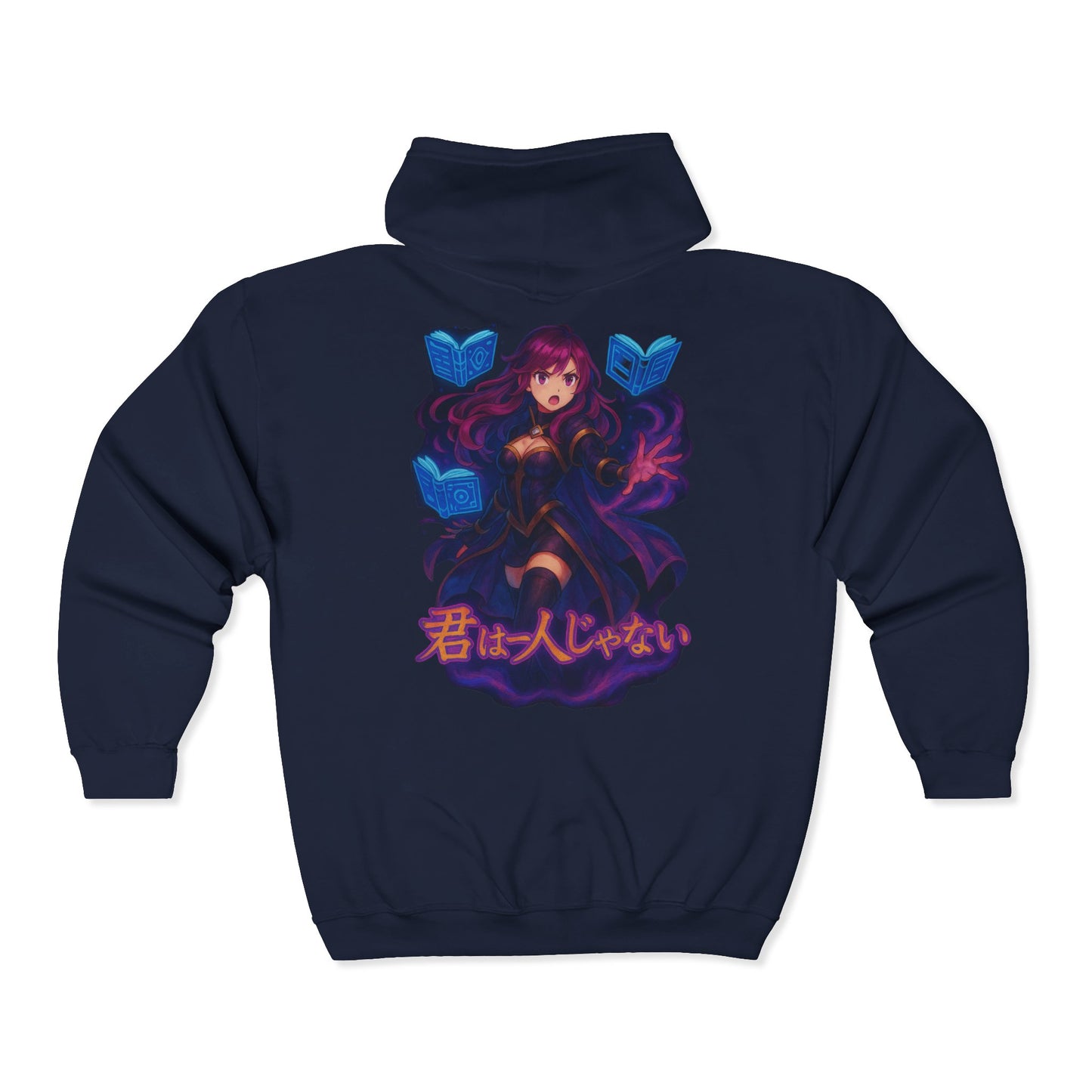 Anime Full Zip Up Hooded Sweatshirt