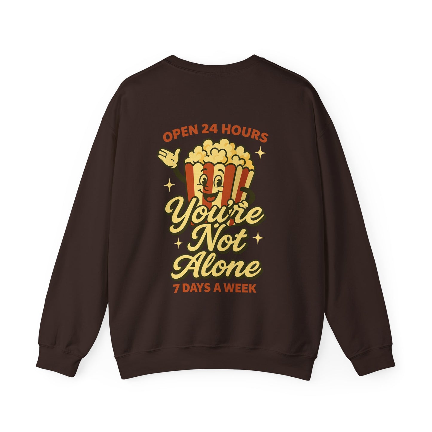 Open 24 Hours Crewneck Sweatshirt - Popcorn Edition