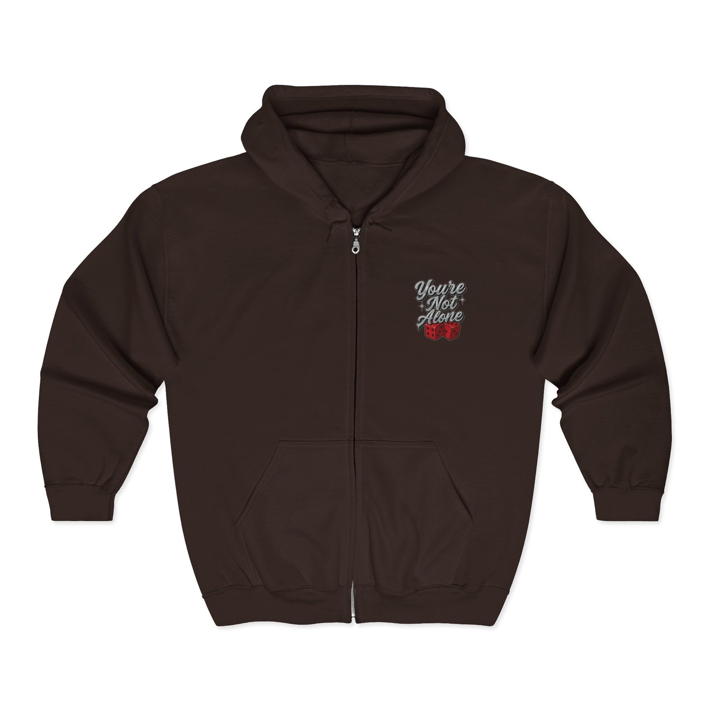 Dice Full Zip Up Hooded Sweatshirt