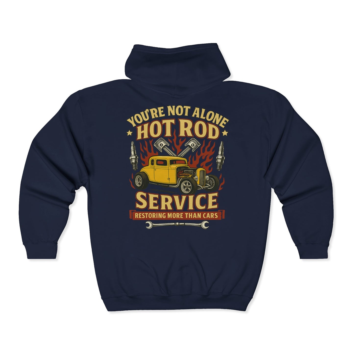 Hot Rod Full Zip Up Hoodie