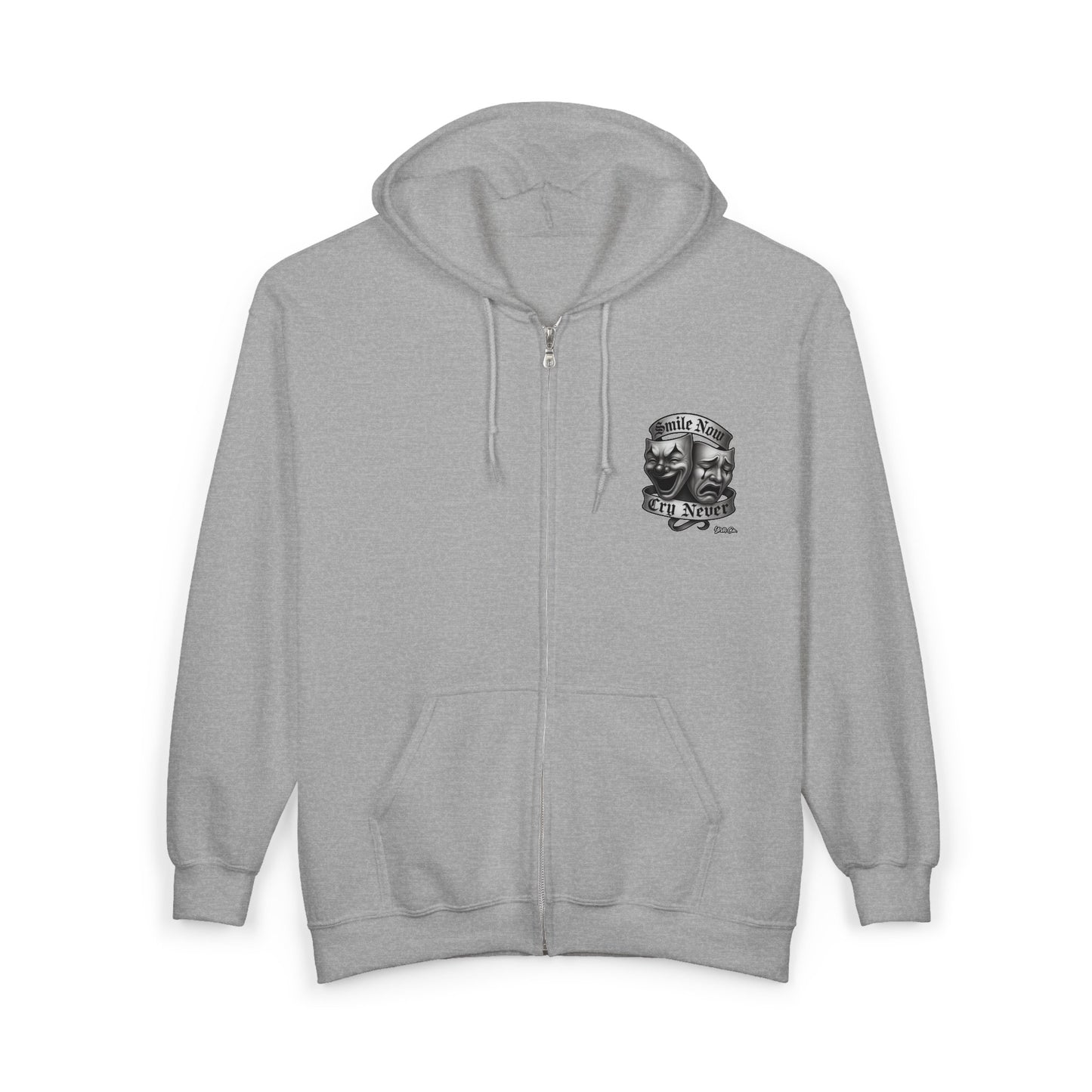 Smile Now, Cry Never Full Zip Up Hooded Sweatshirt