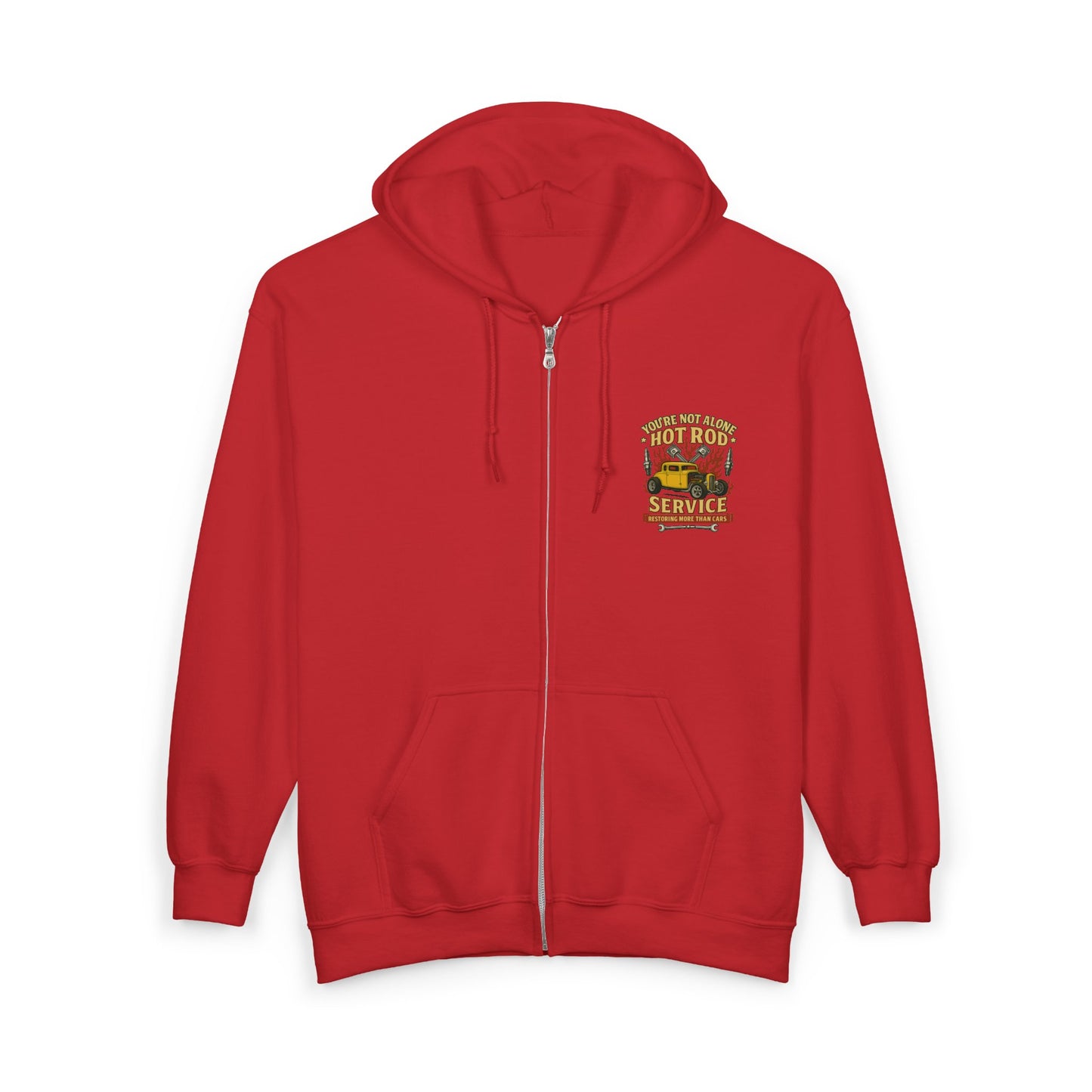 Hot Rod Full Zip Up Hoodie