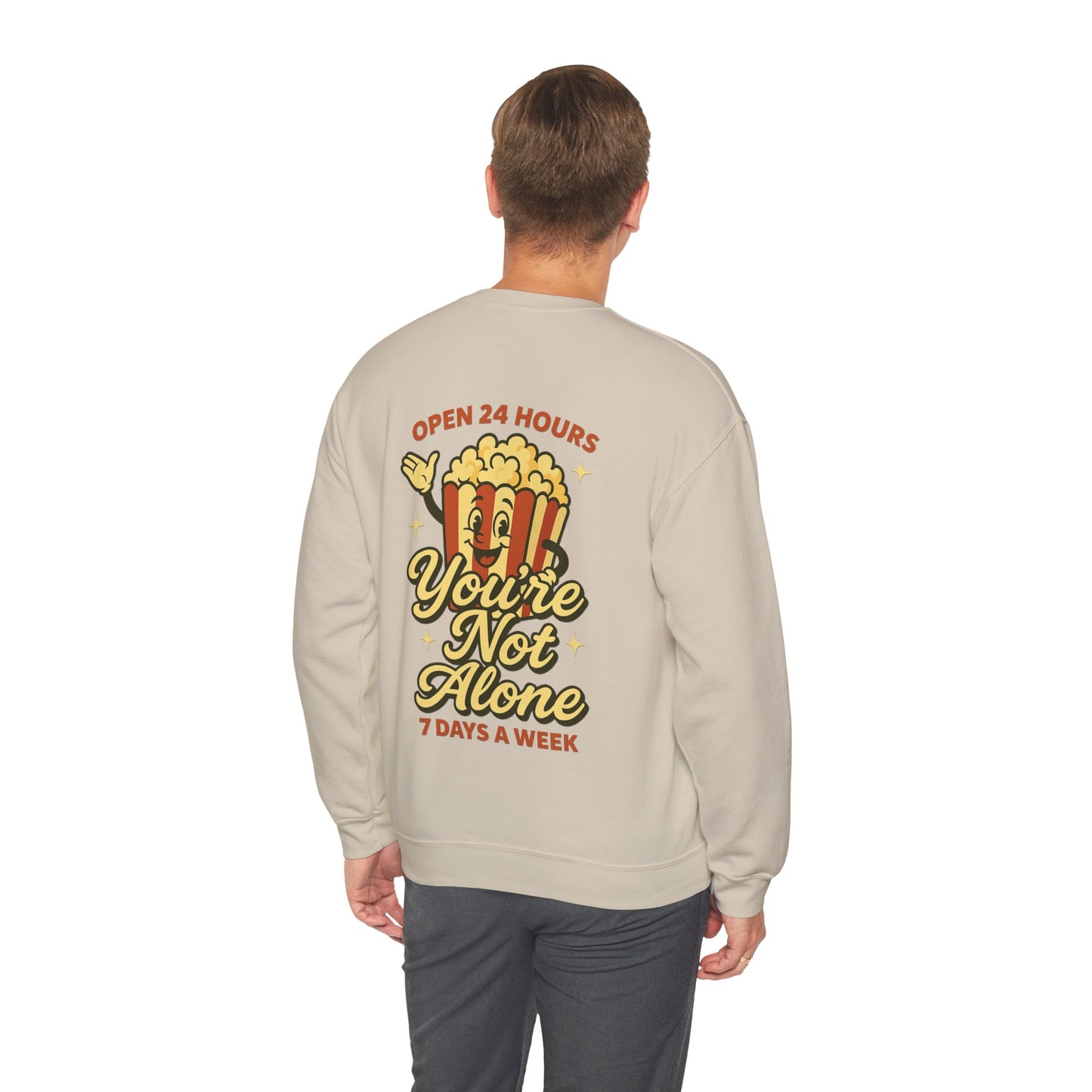 Open 24 Hours Crewneck Sweatshirt - Popcorn Edition