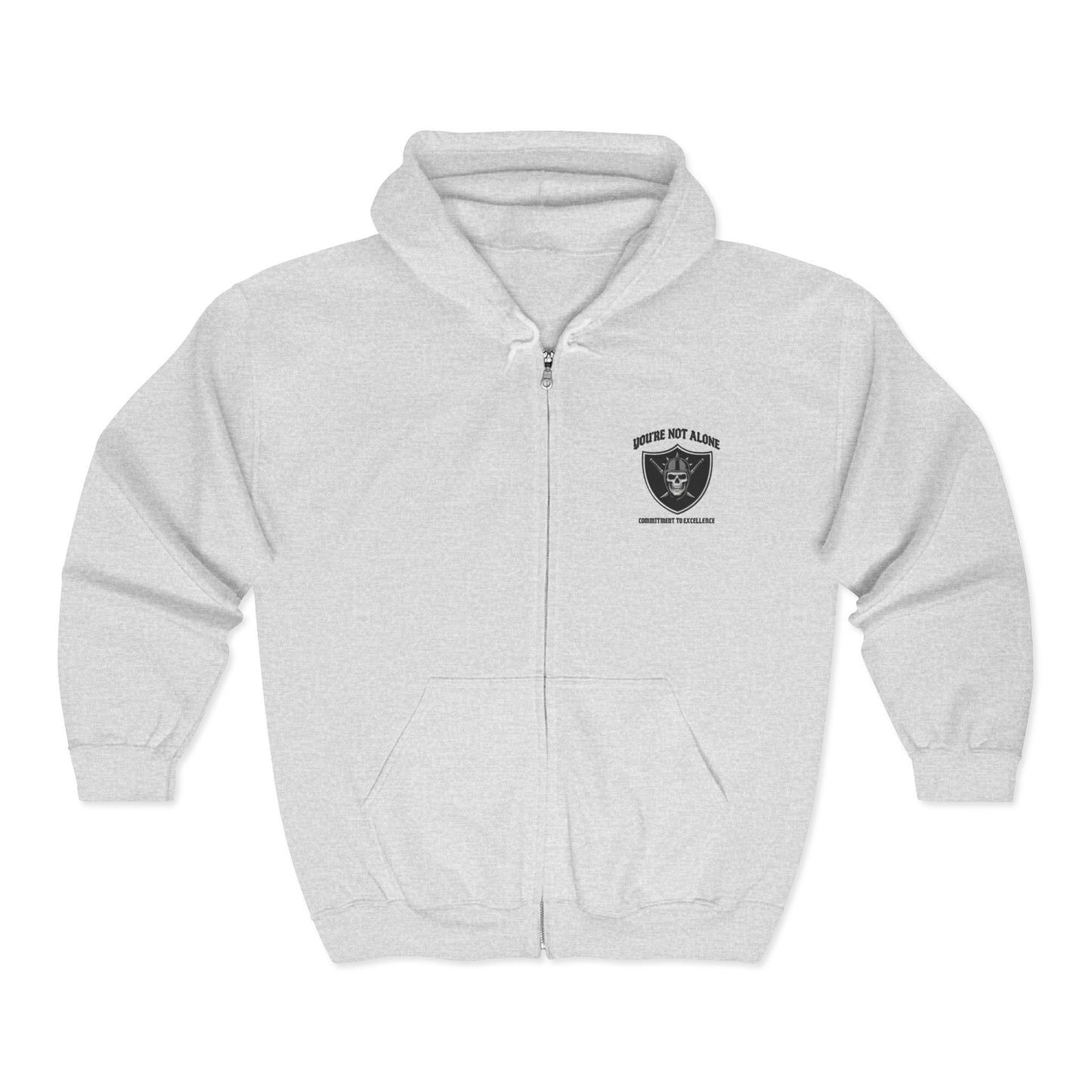 Commitment To Excellence Full Zip Up Hooded Sweatshirt