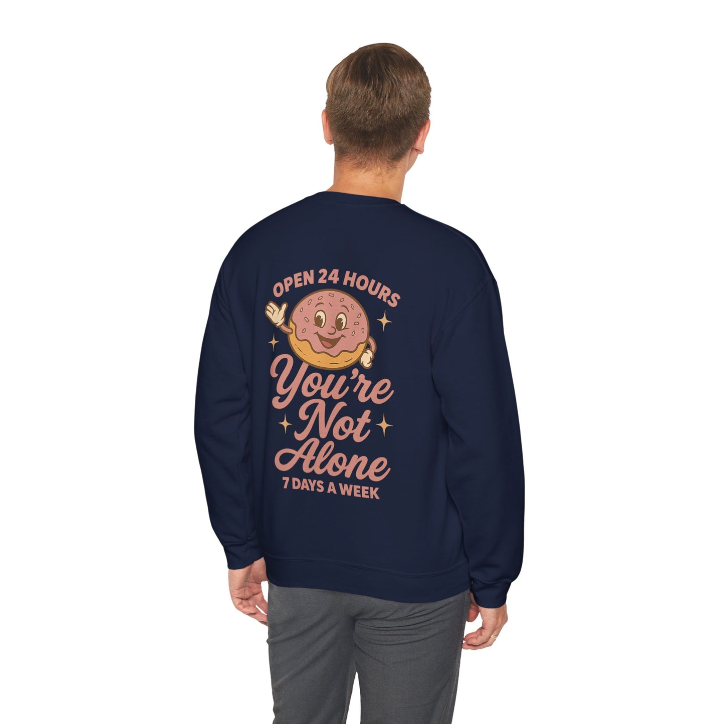 Open 24 Hours Crewneck Sweatshirt - Donut Edition