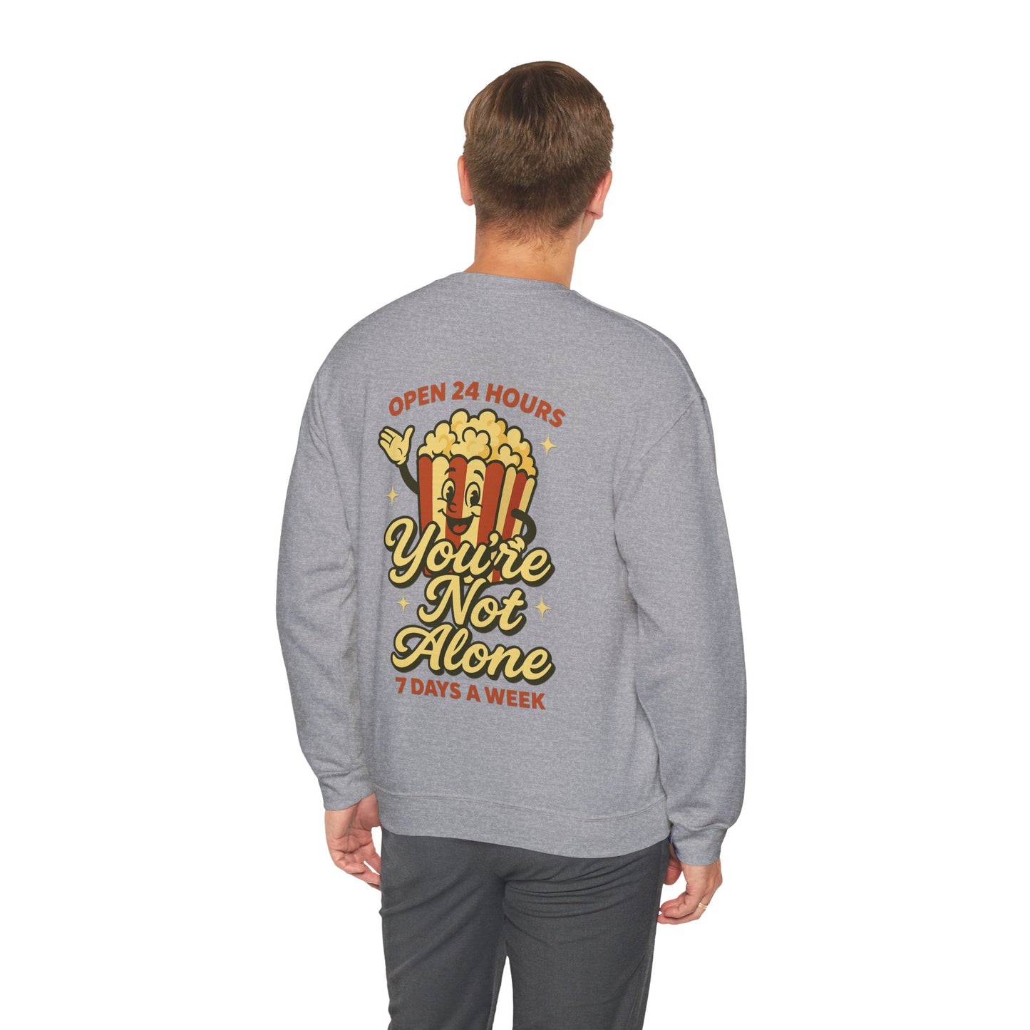 Open 24 Hours Crewneck Sweatshirt - Popcorn Edition