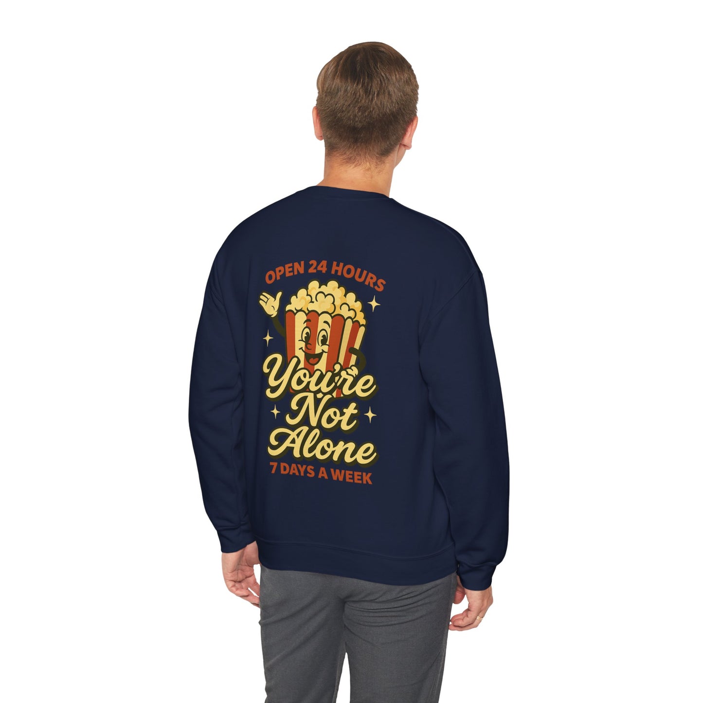 Open 24 Hours Crewneck Sweatshirt - Popcorn Edition