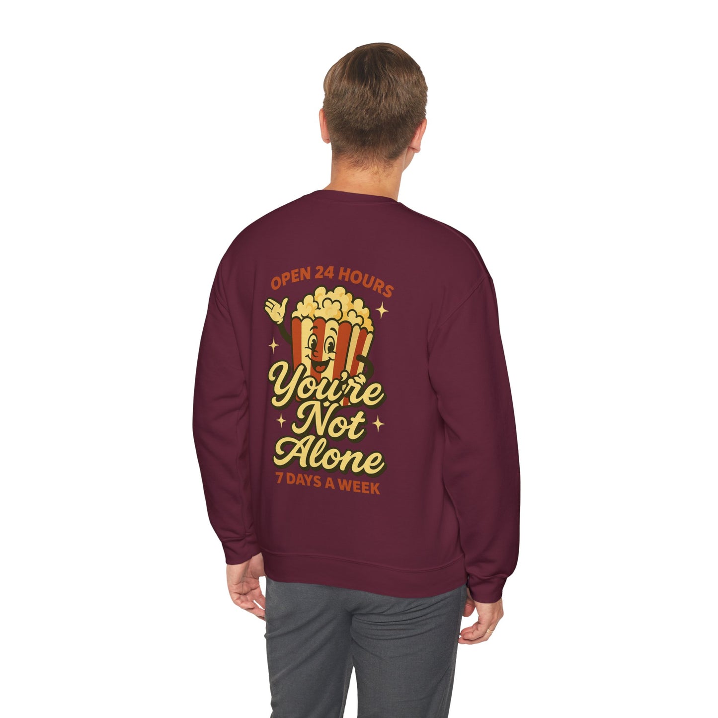 Open 24 Hours Crewneck Sweatshirt - Popcorn Edition