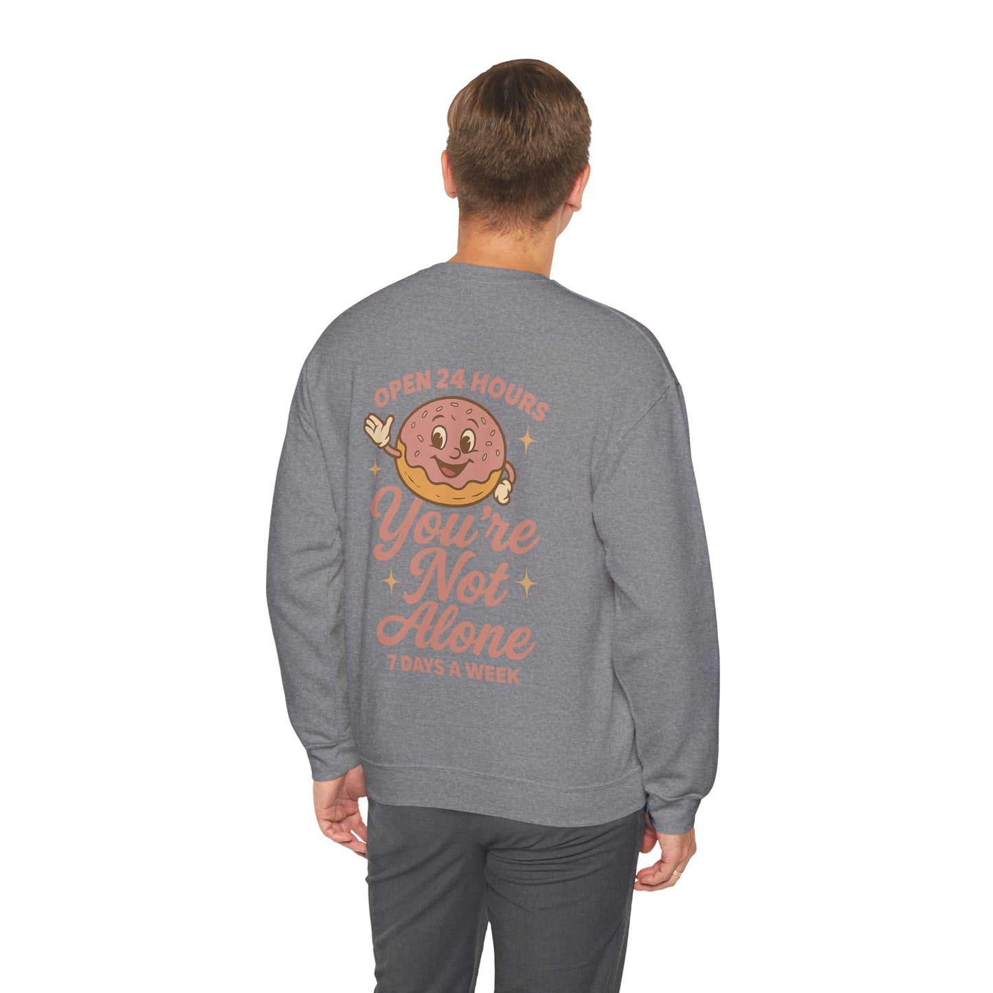 Open 24 Hours Crewneck Sweatshirt - Donut Edition