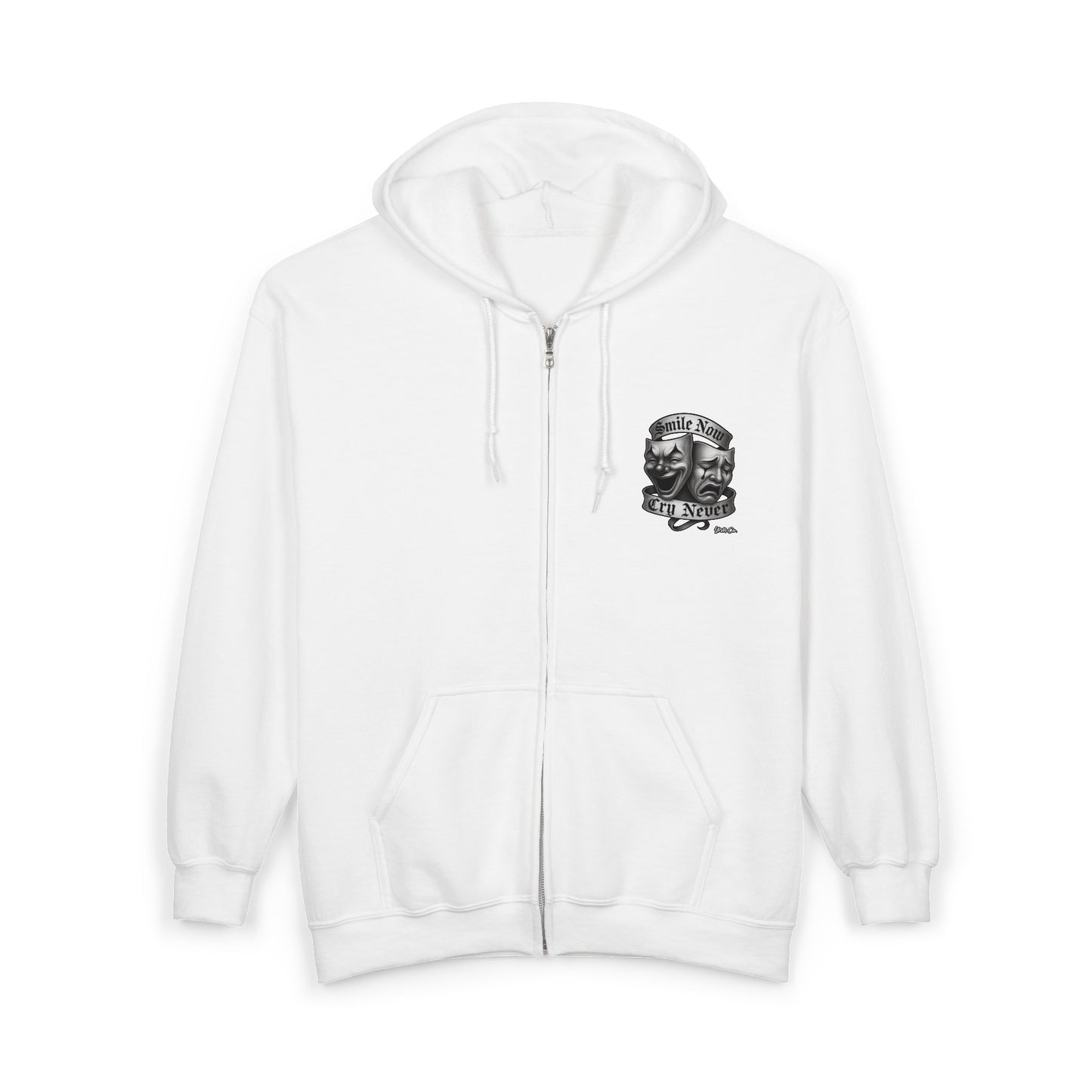 Smile Now, Cry Never Full Zip Up Hooded Sweatshirt