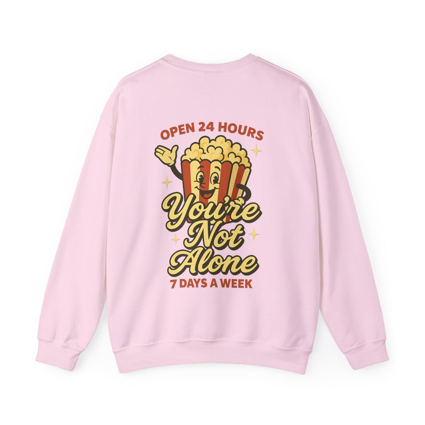 Open 24 Hours Crewneck Sweatshirt - Popcorn Edition