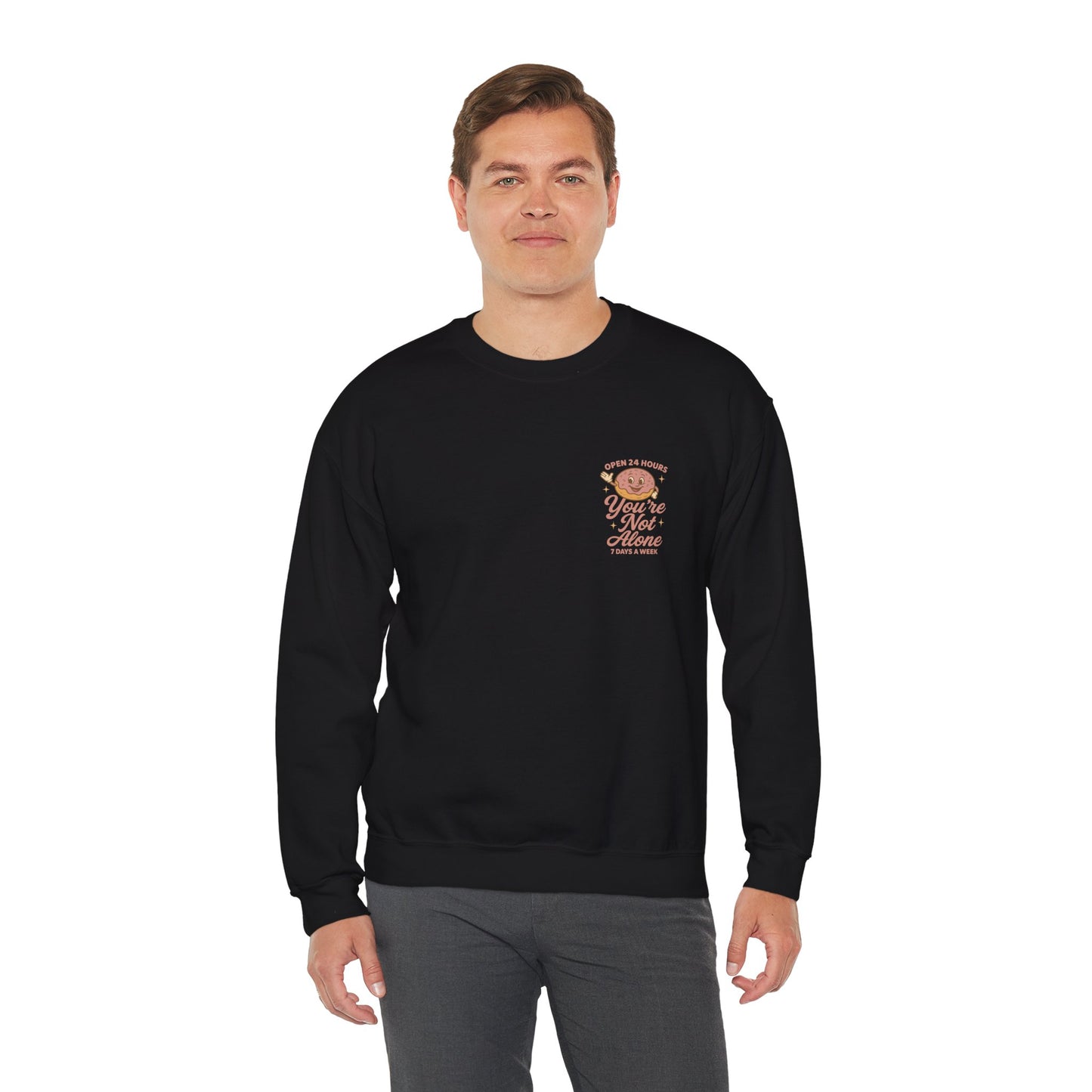 Open 24 Hours Crewneck Sweatshirt - Donut Edition