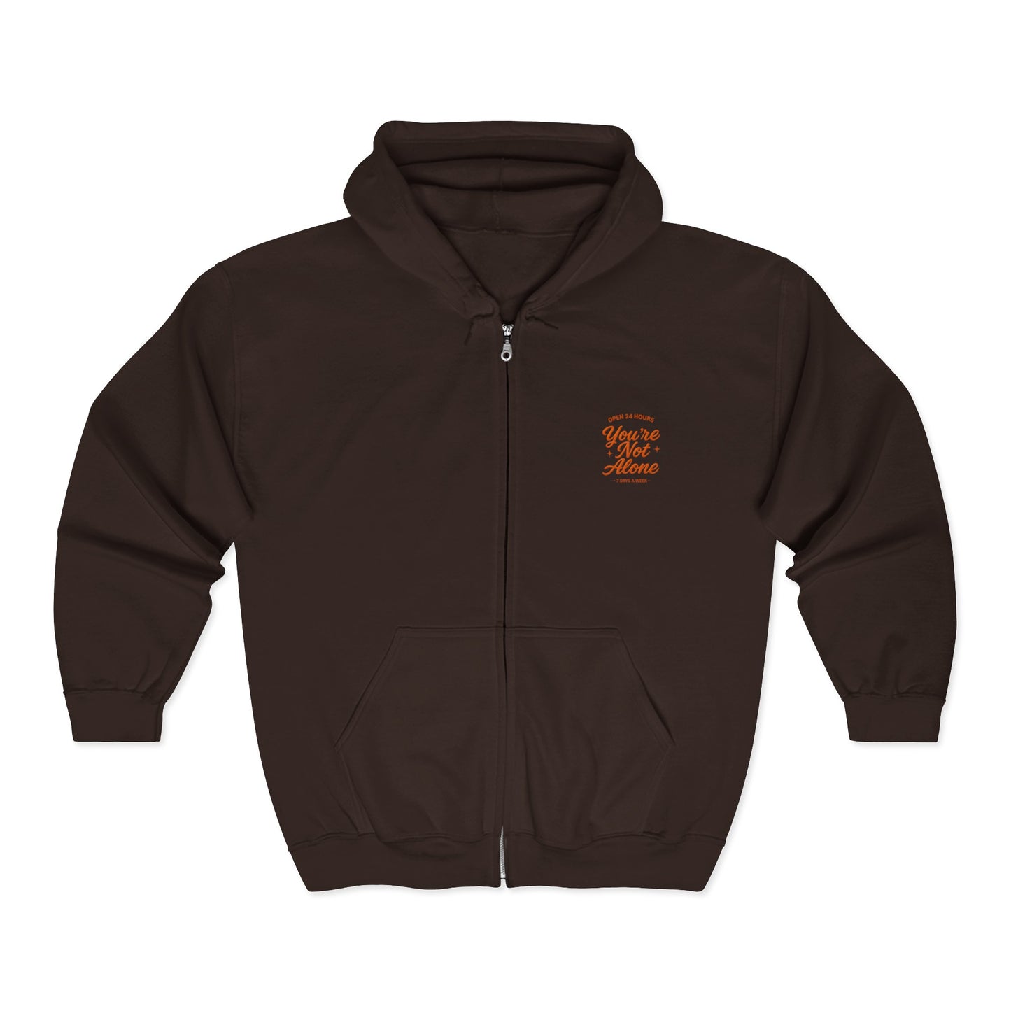 Open 24 Hours Full Zip Up Hoodie (Variant 3)