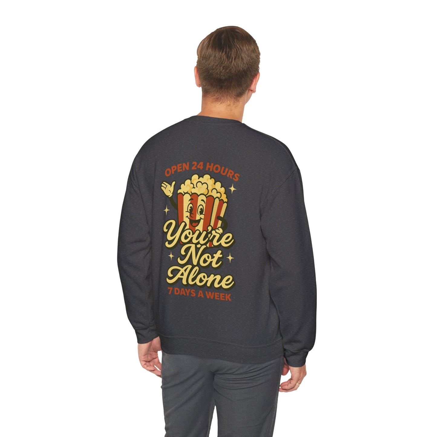 Open 24 Hours Crewneck Sweatshirt - Popcorn Edition