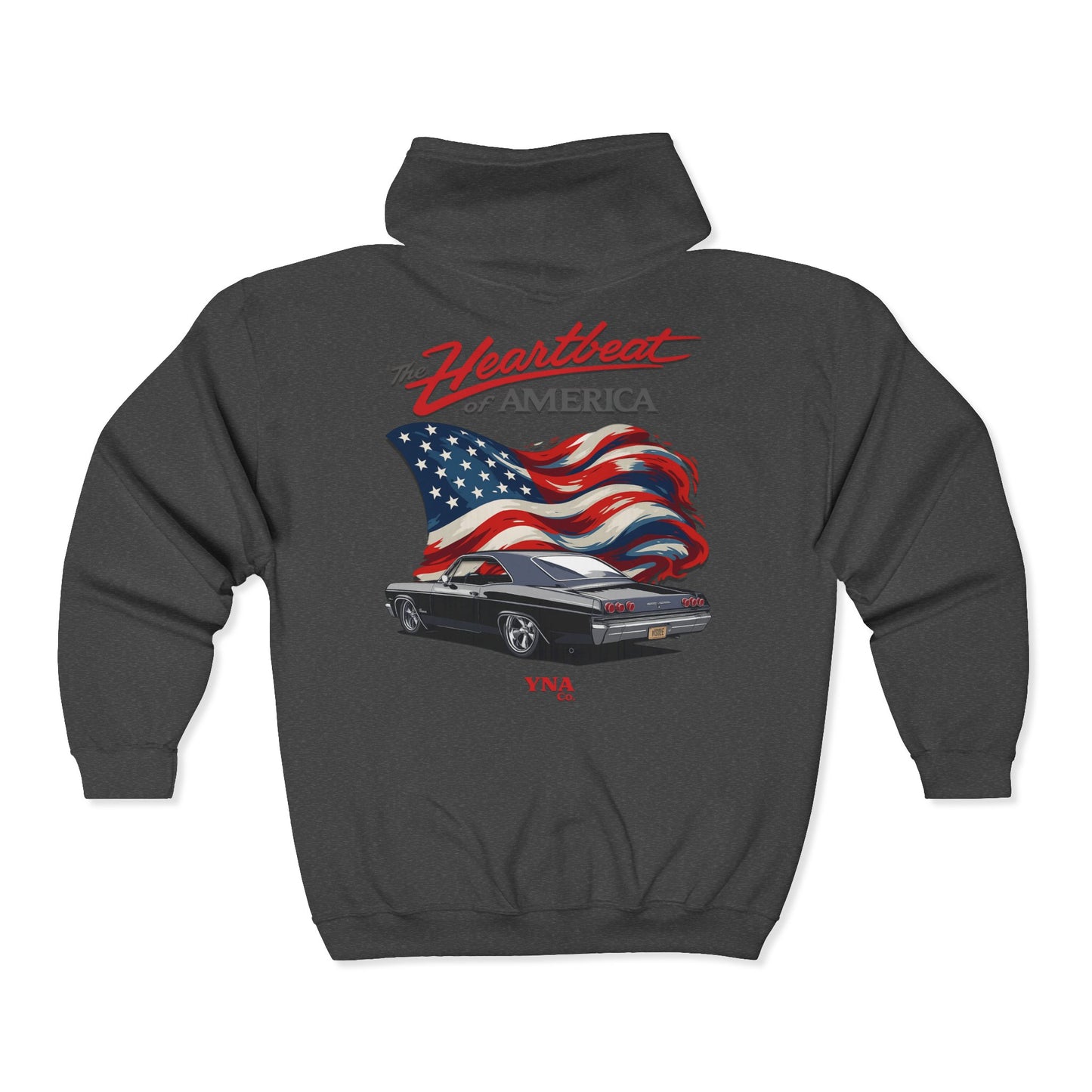 The Heartbeat of America Full Zip Up Hoodie