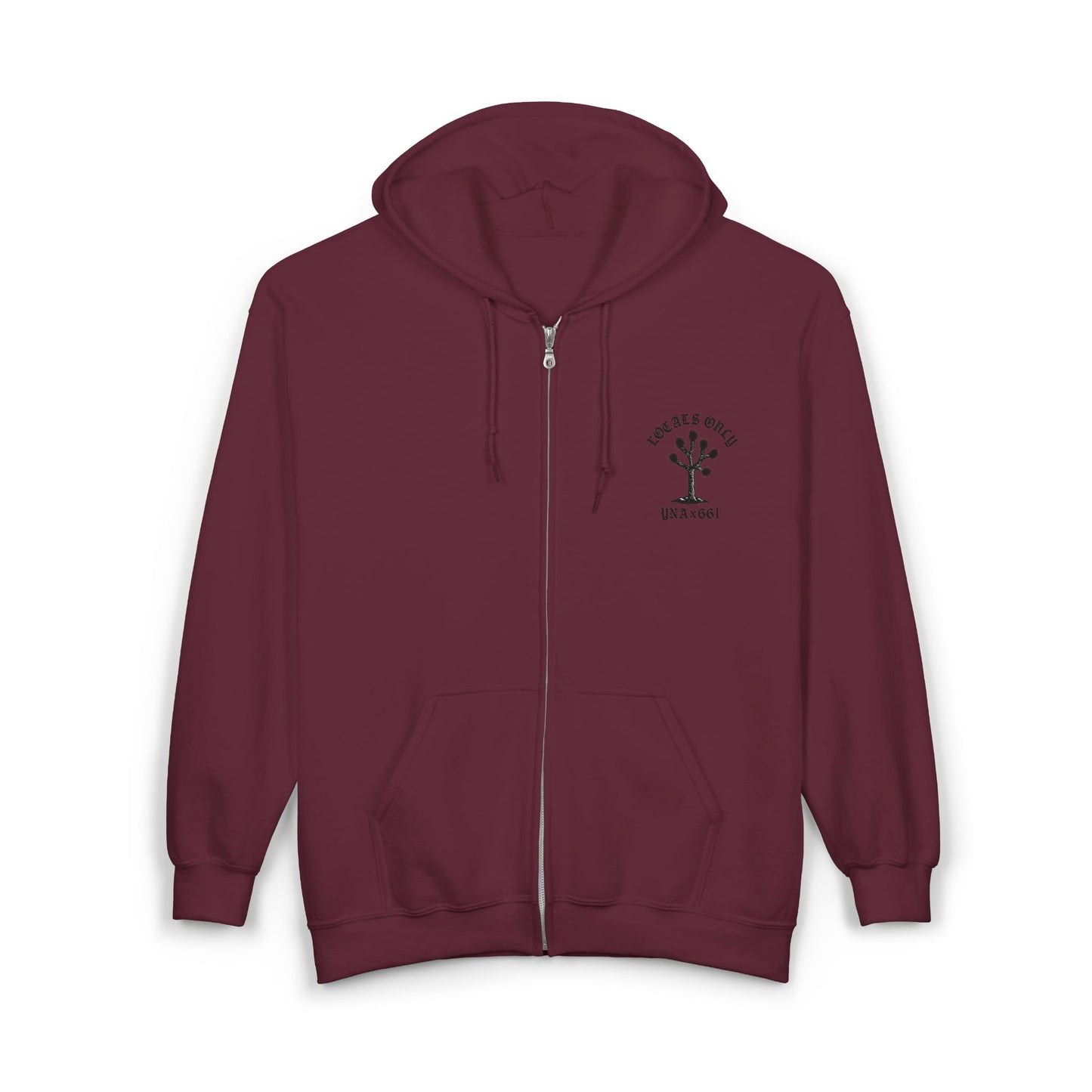 Locals Only Full Zip Up Hooded Sweatshirt
