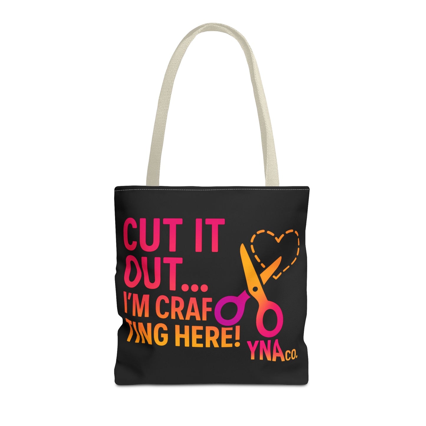 You're Not Alone Tote Bag – Crafting Edition (Black)